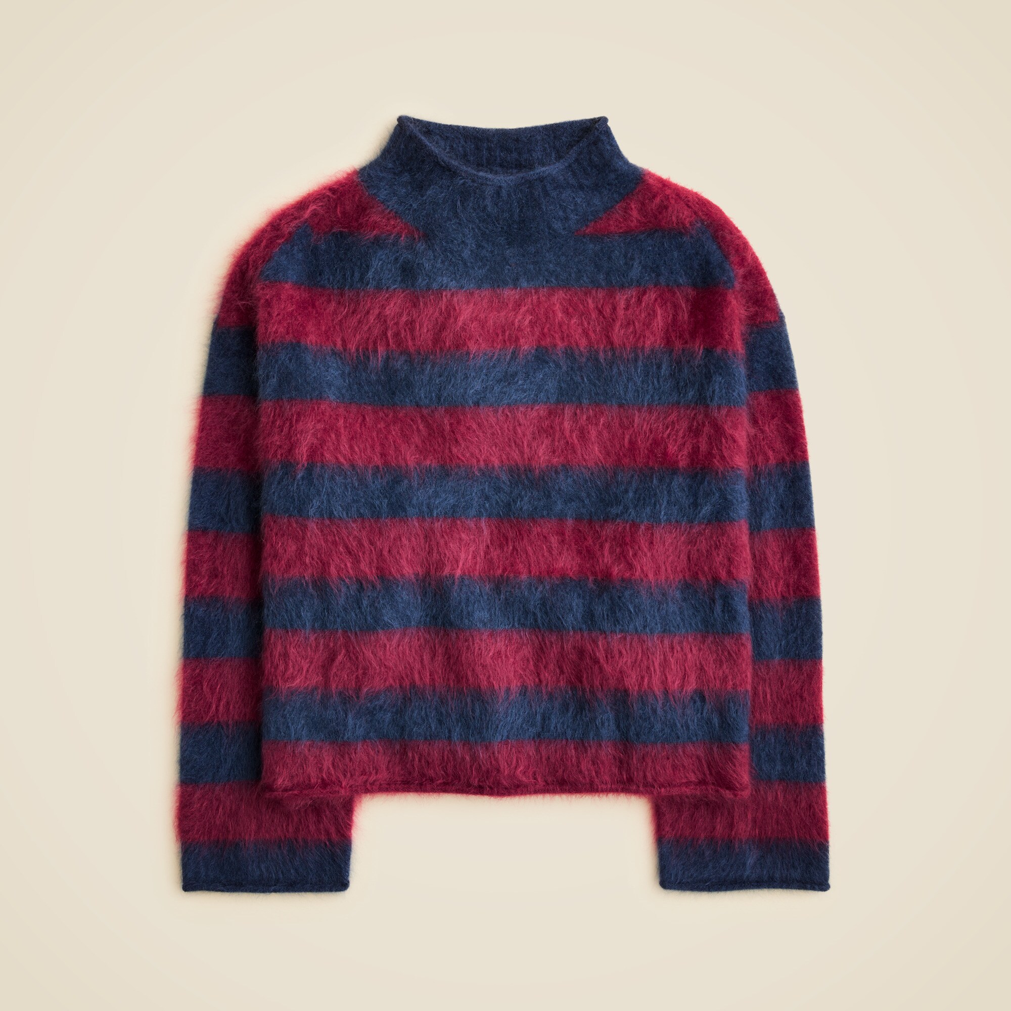 Brushed Cashmere 2025 Rollneck™ Sweater In Stripe For Women | J.Crew