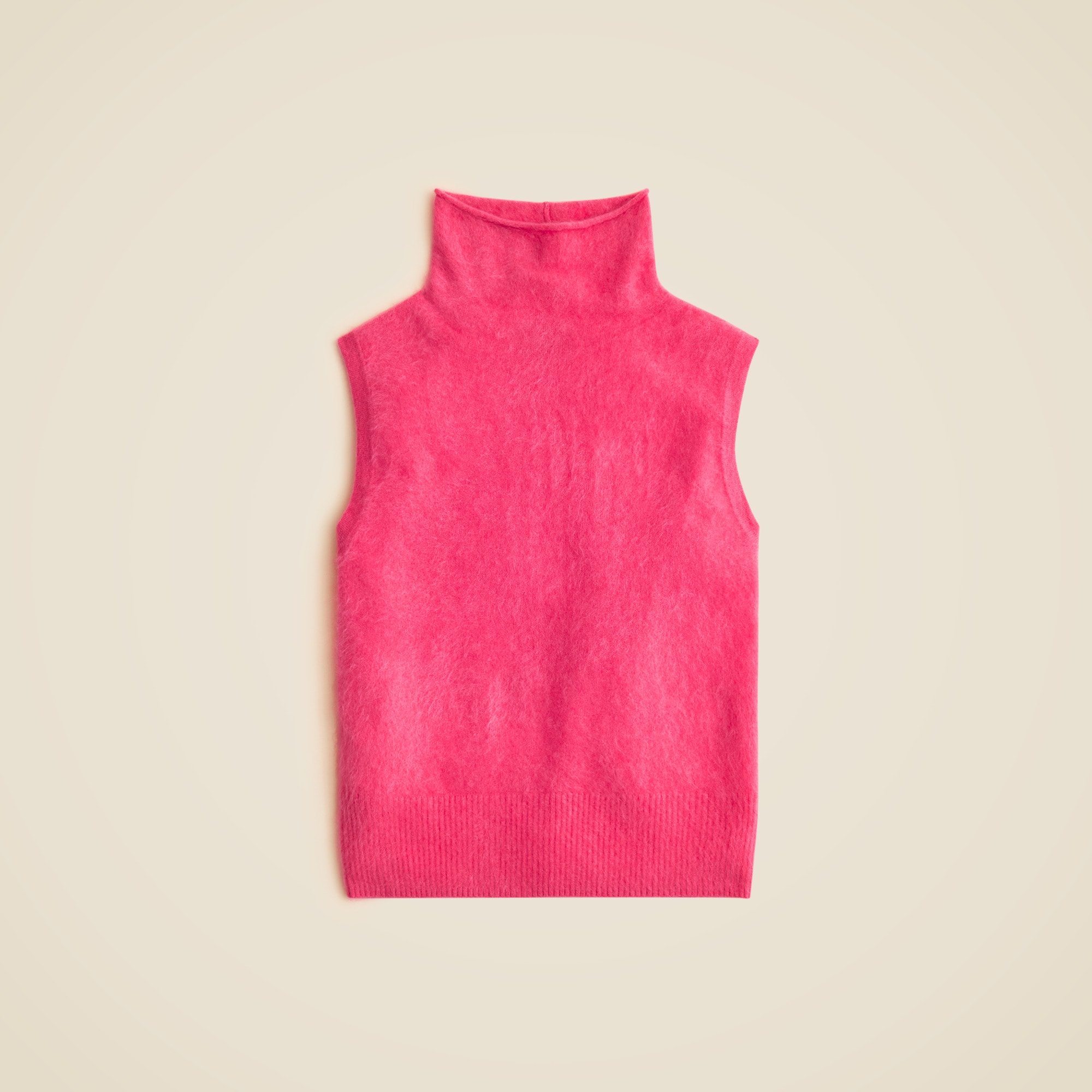 Brushed cashmere turtleneck sweater shell - image 5