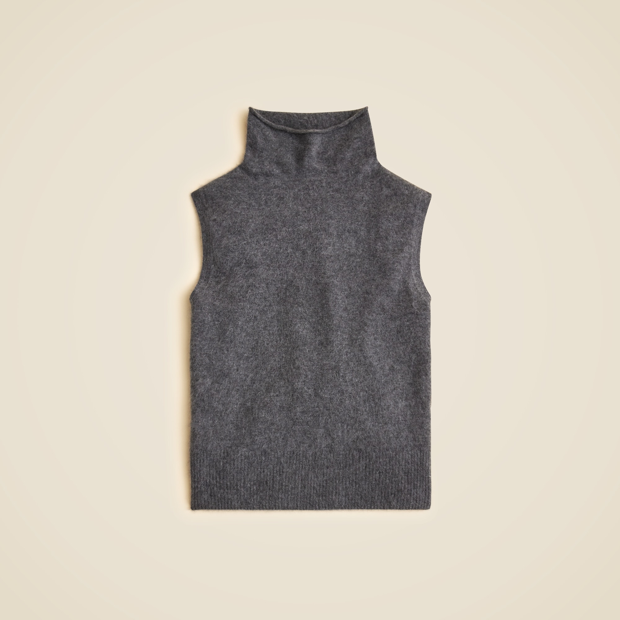 Brushed cashmere turtleneck sweater shell