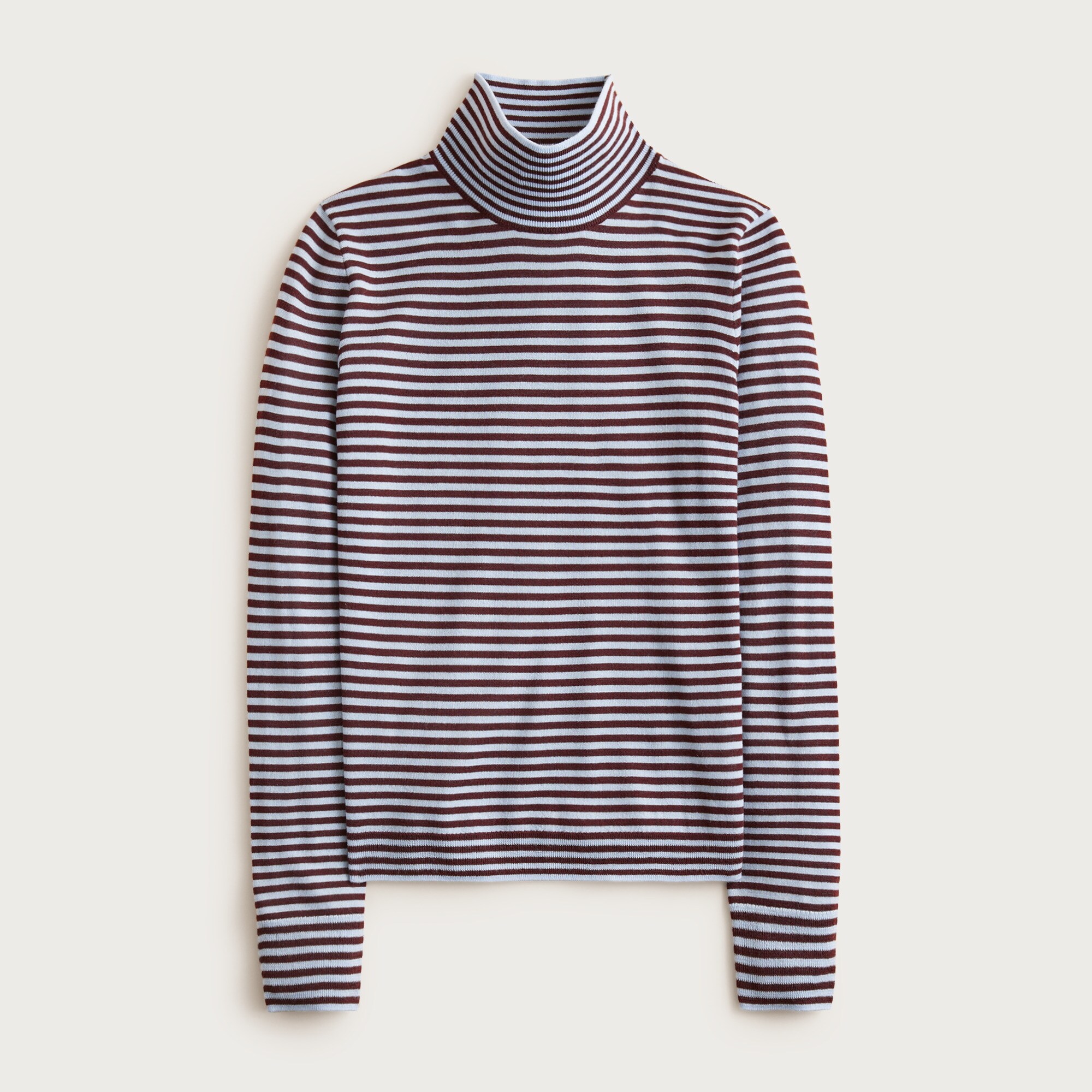 Carolyn turtleneck sweater in striped merino wool