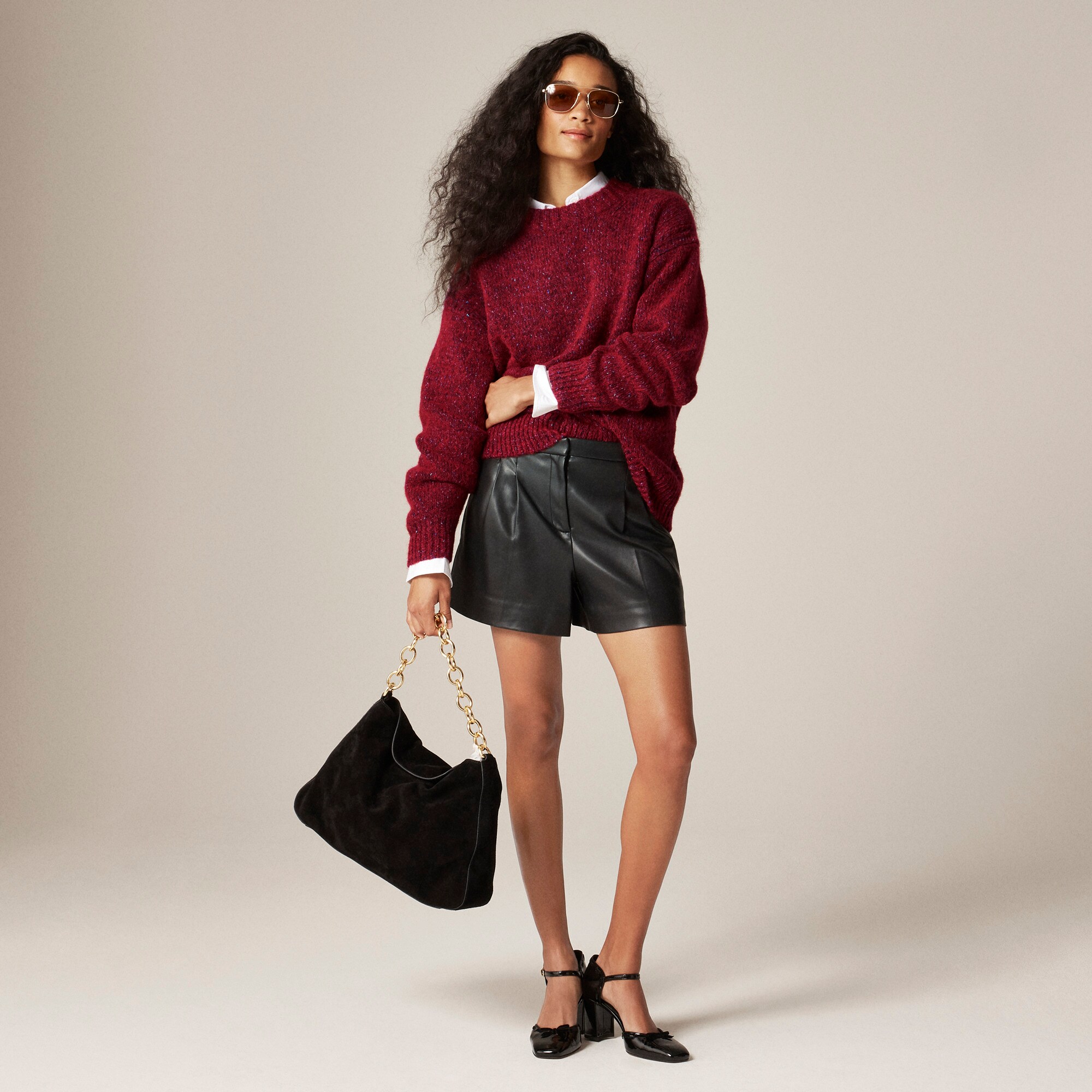 Relaxed crewneck pullover - thumbnail 4