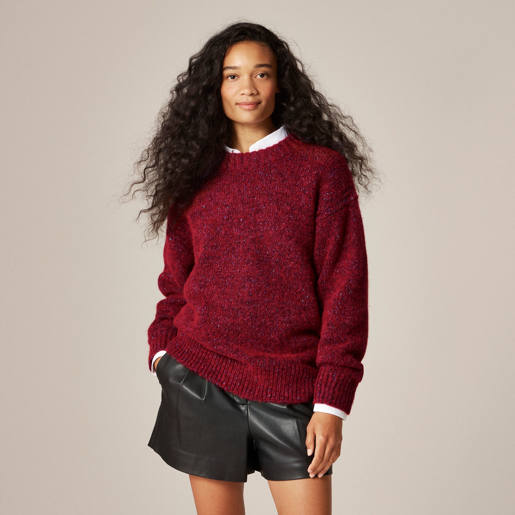  Relaxed crewneck pullover