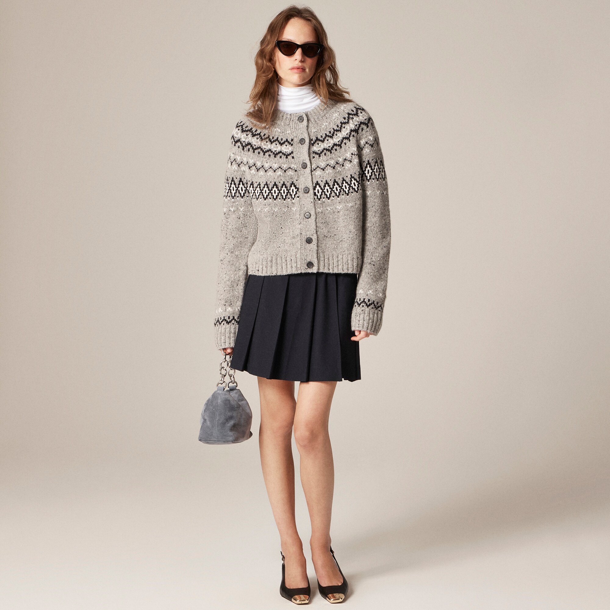 Fair Isle cardigan in wool blend