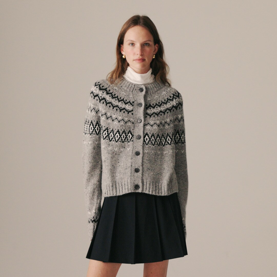 Fair Isle cardigan in wool blend