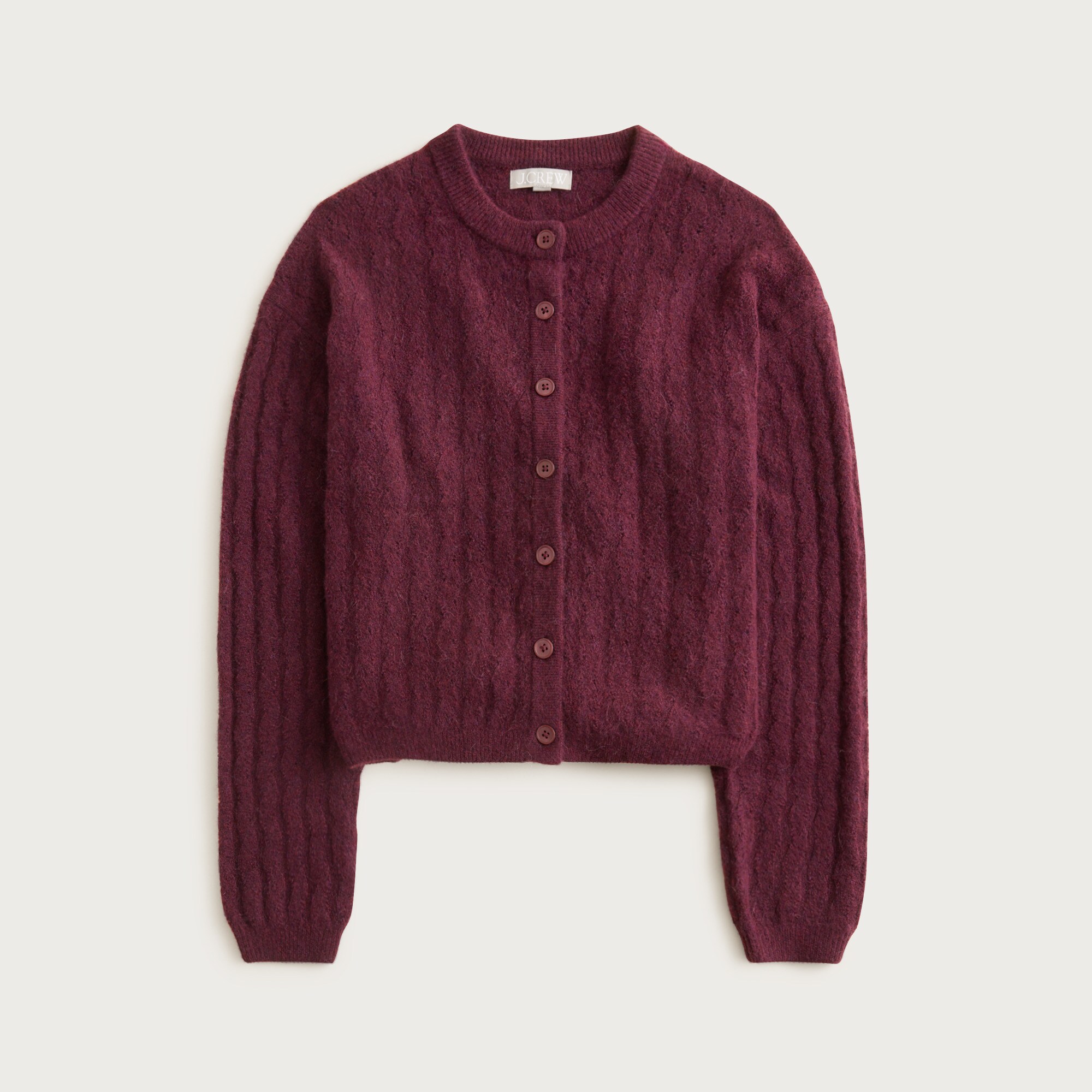 Supersoft Pointelle Bubble-hem Cardigan For Women | J.Crew