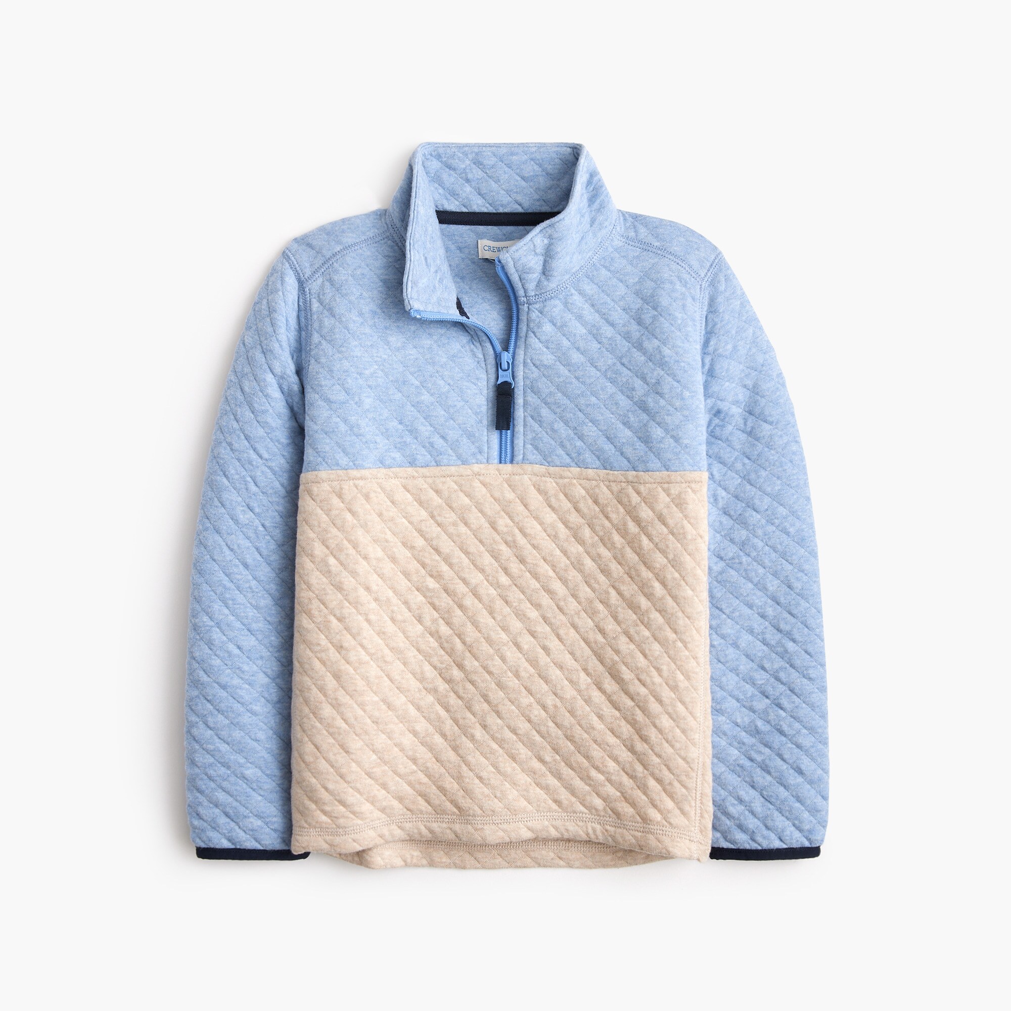 Boys' colorblock quilted quarter-zip