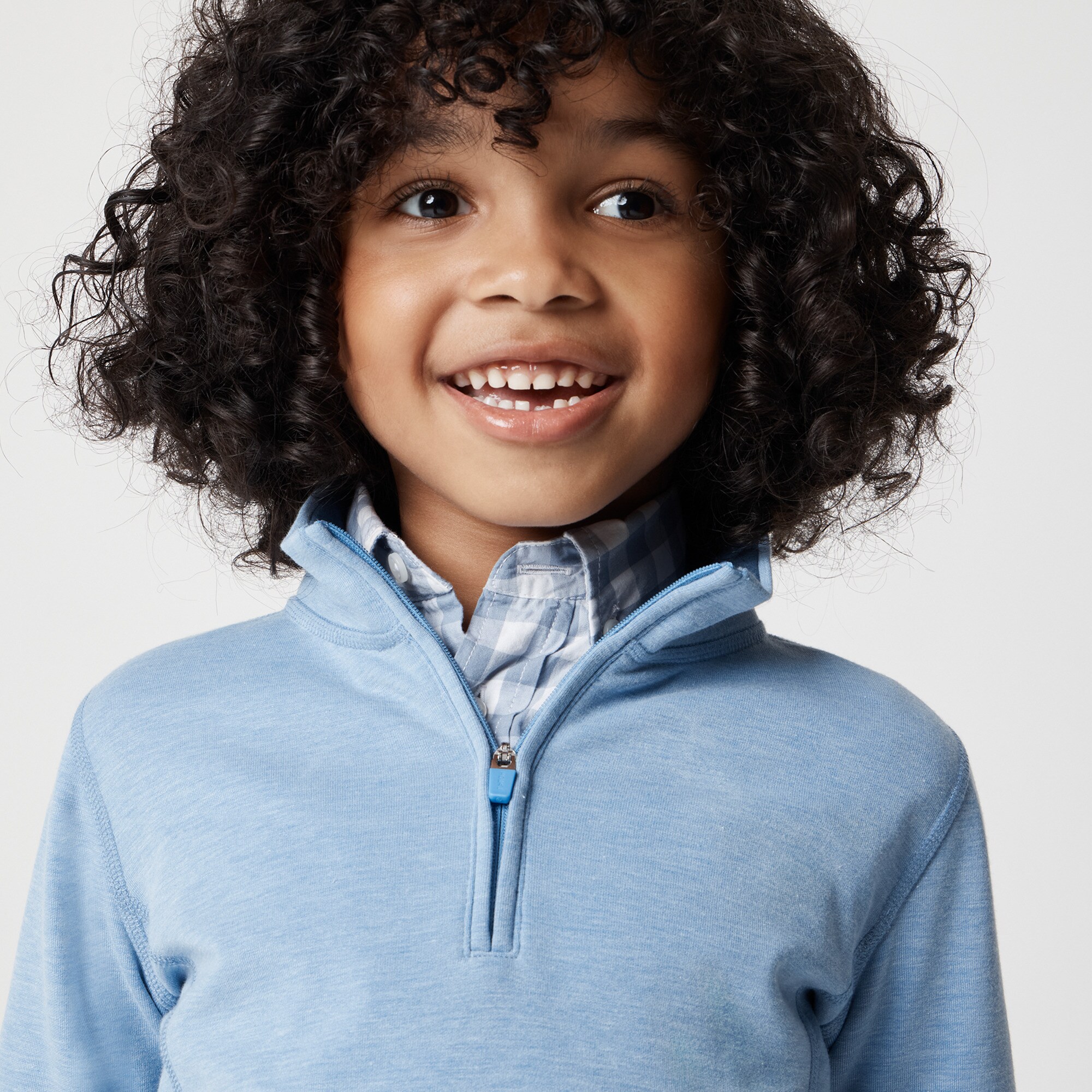 Boys' fleece-lined half-zip
