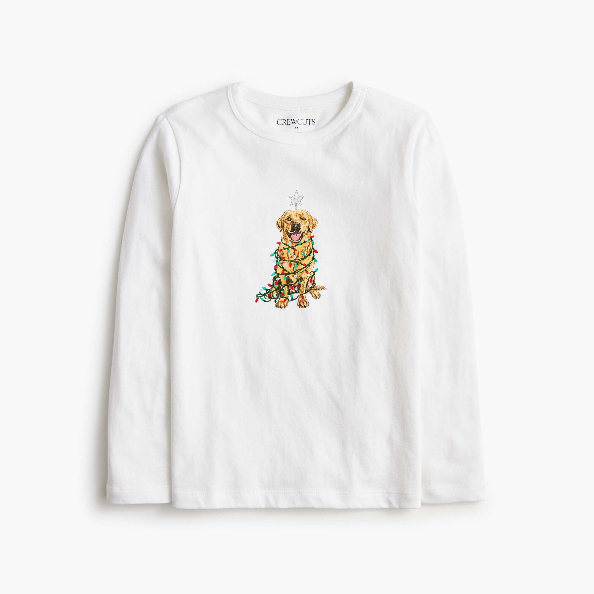 boys' long-sleeve holiday dog graphic tee for boys