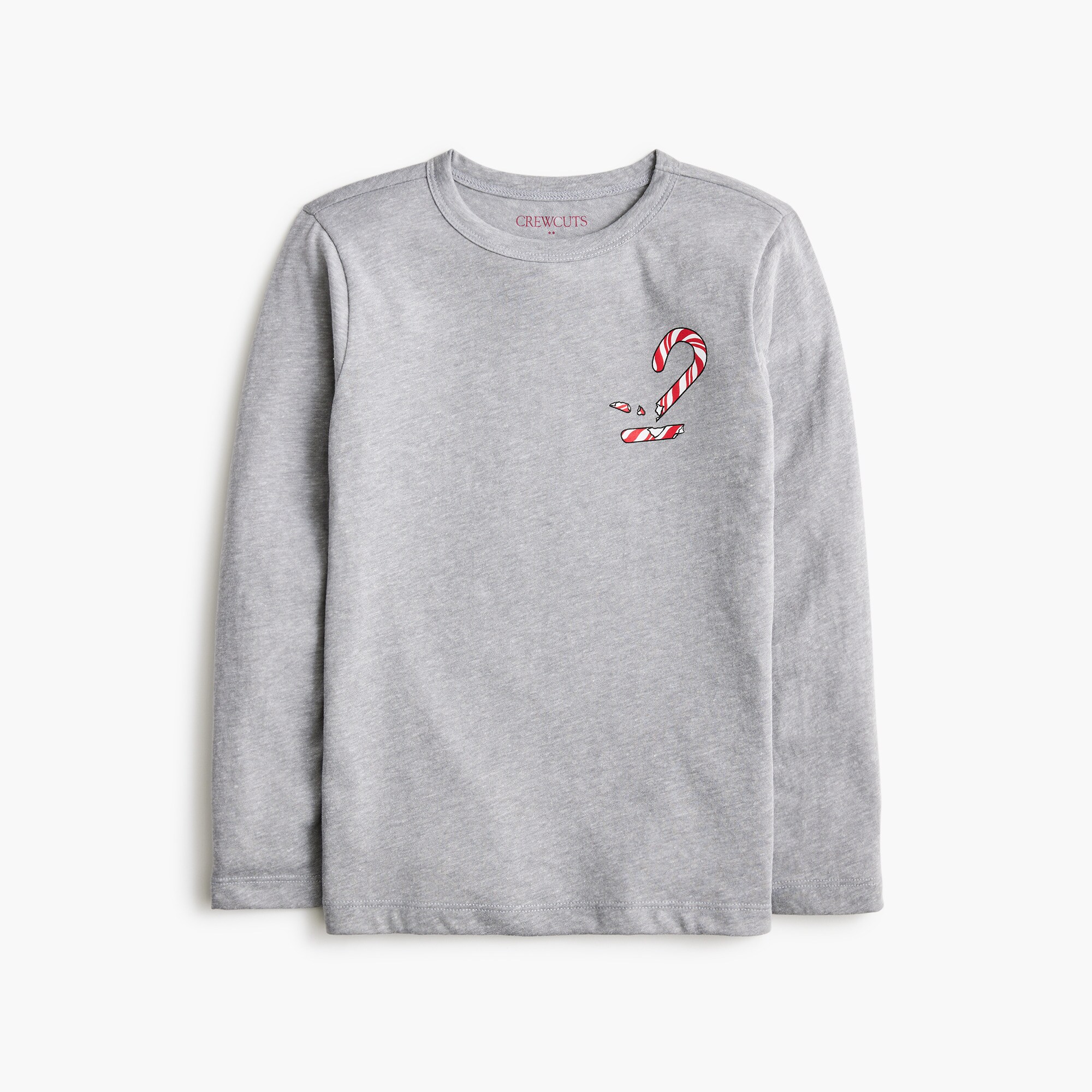 Boys' long-sleeve candy cane graphic tee