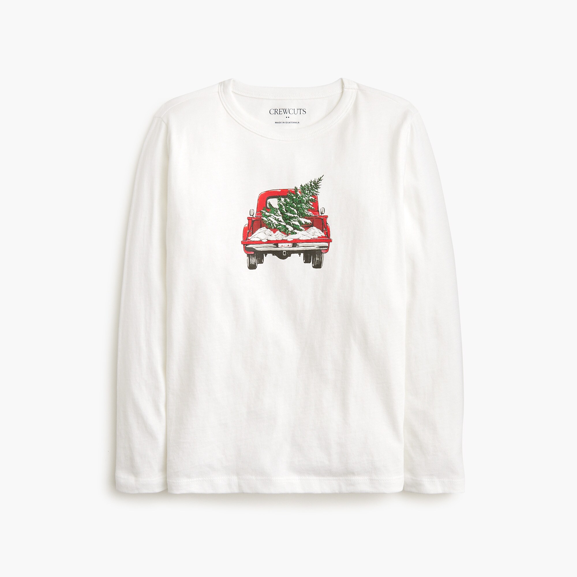 boys' long-sleeve truck and tree graphic tee for boys