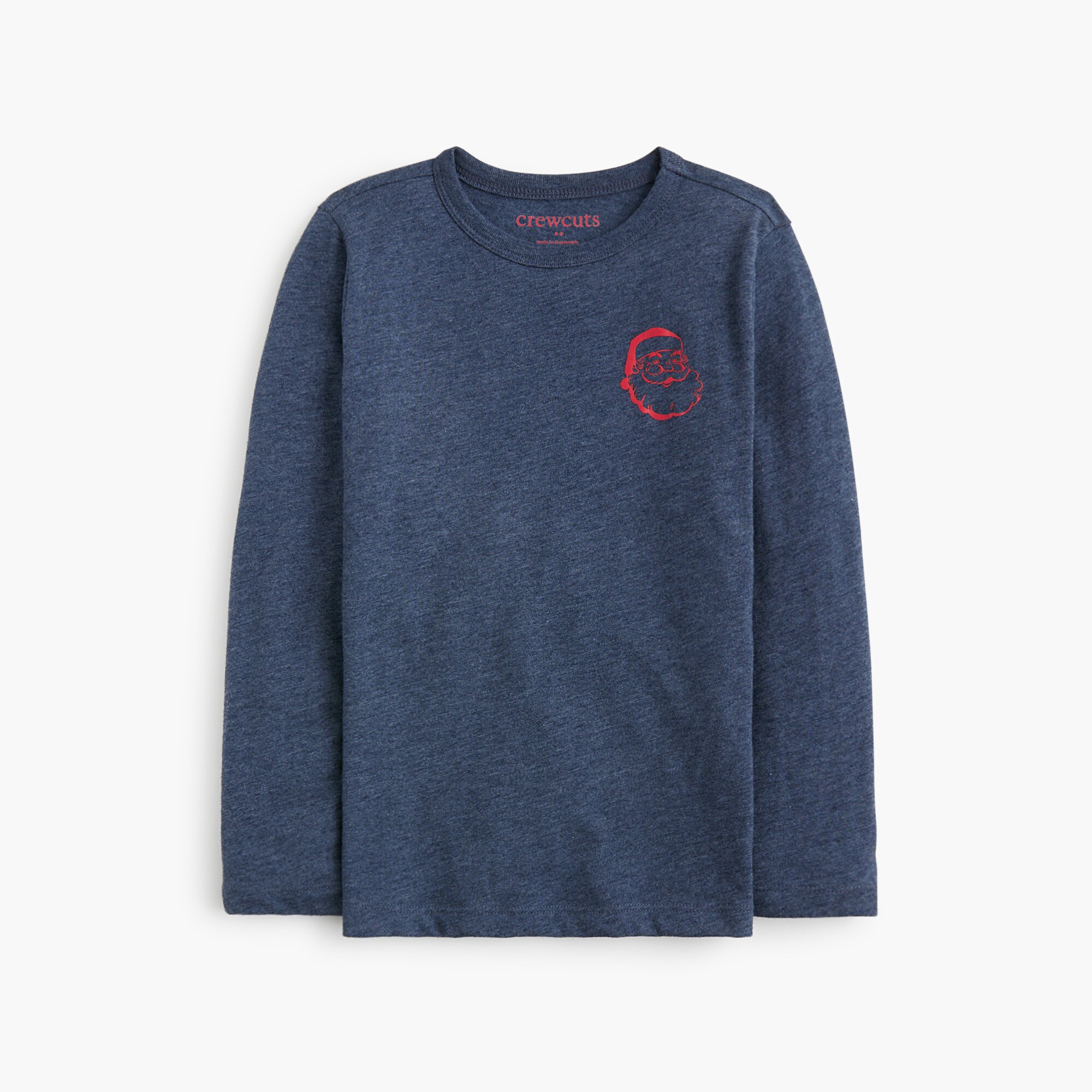  Boys' long-sleeve Santa graphic tee
