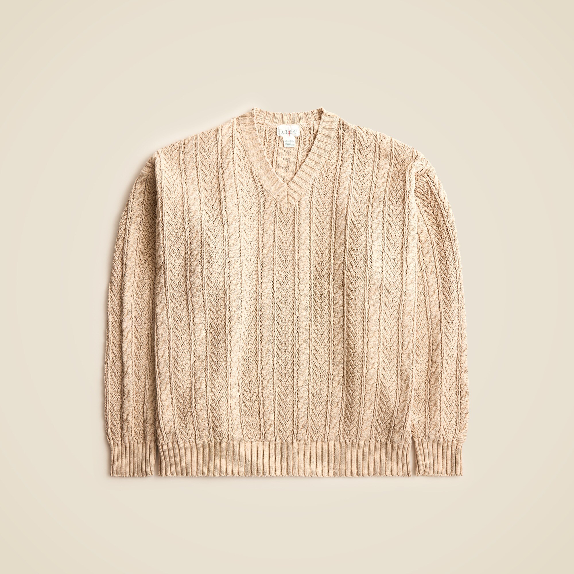 ニット/セーター f.dom vintage cable over knit Vtg 90s JCREW CABLEKNIT FISHERMAN Cardigan Sweater Large // 80s