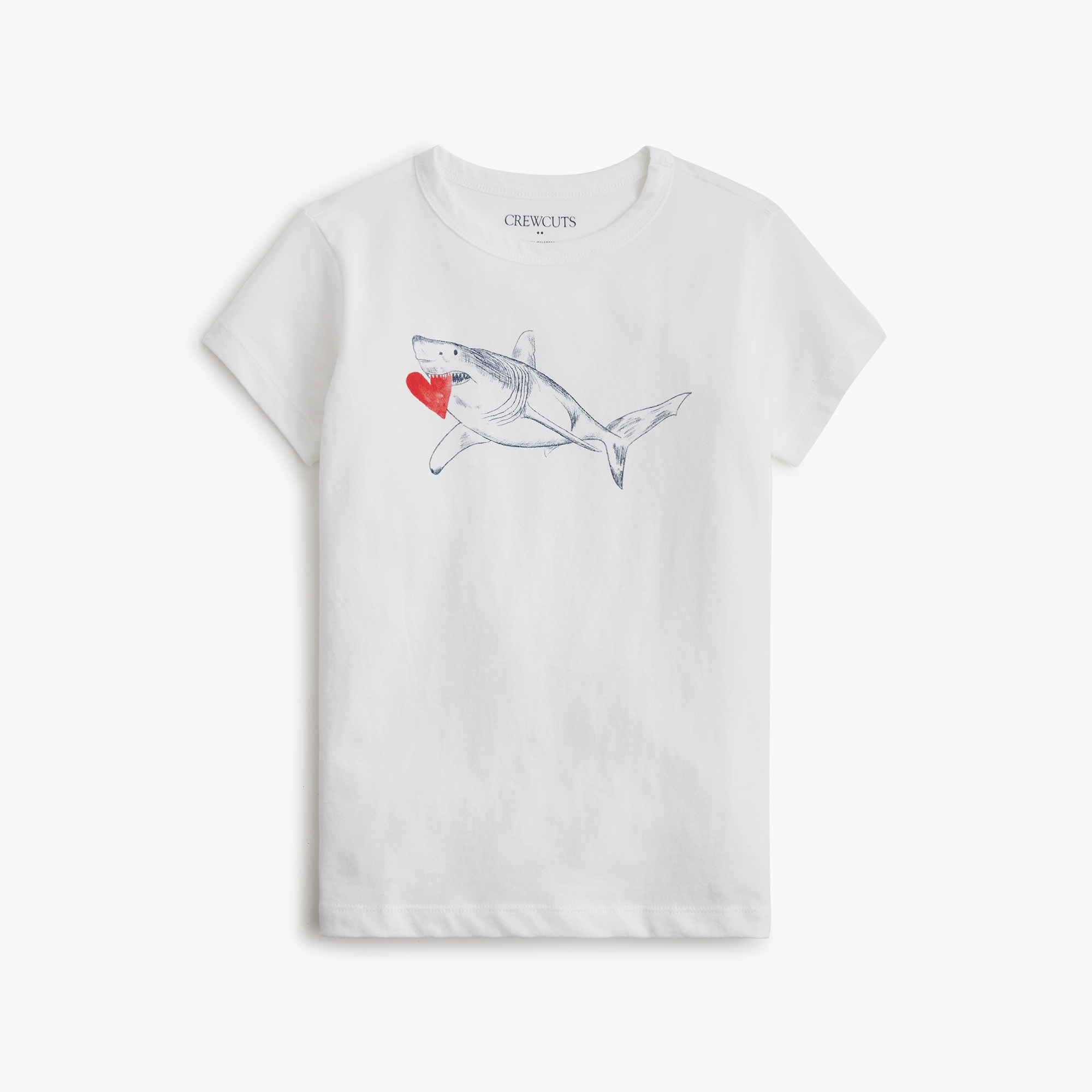  Boys' Valentine's shark graphic tee