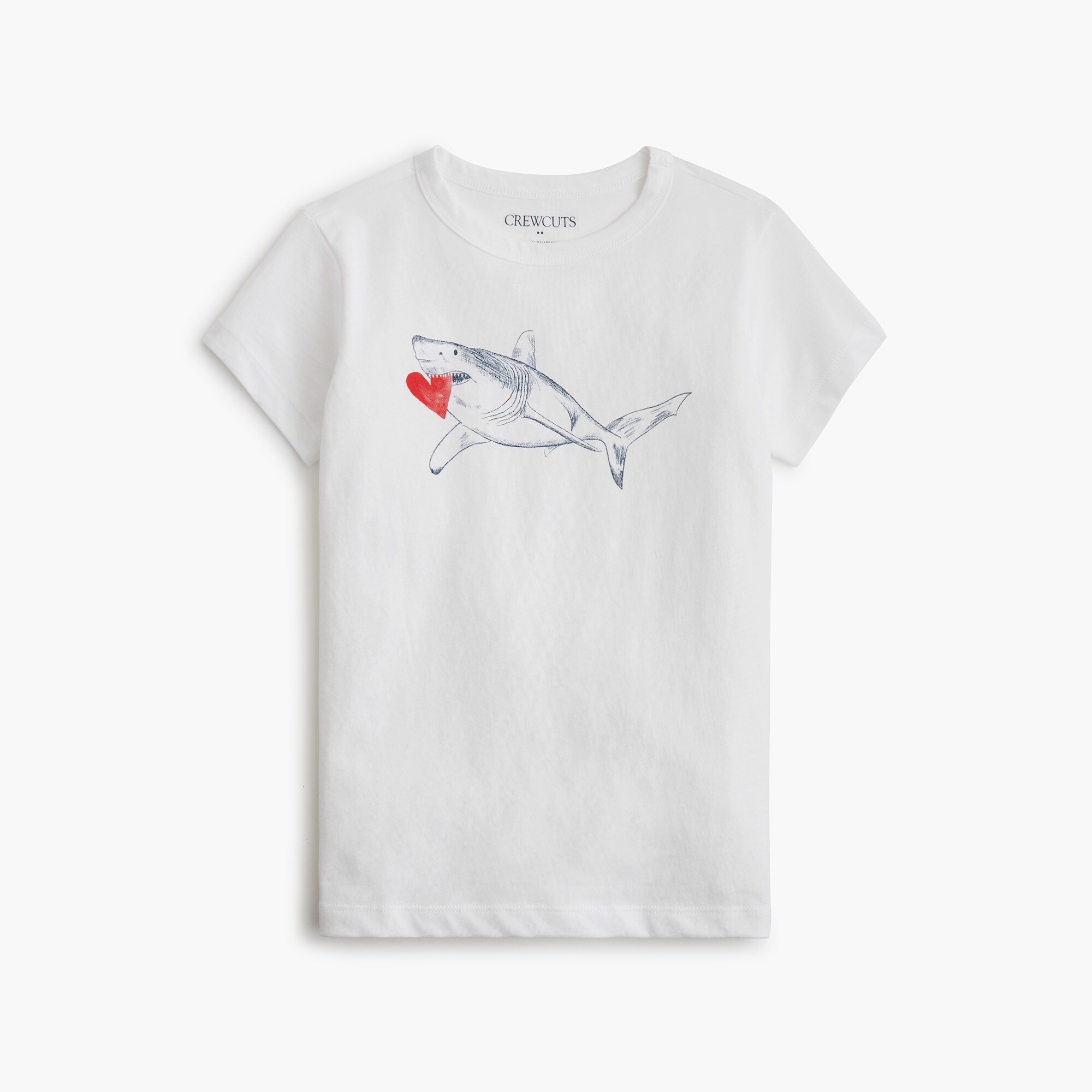  Boys' Valentine's shark graphic tee