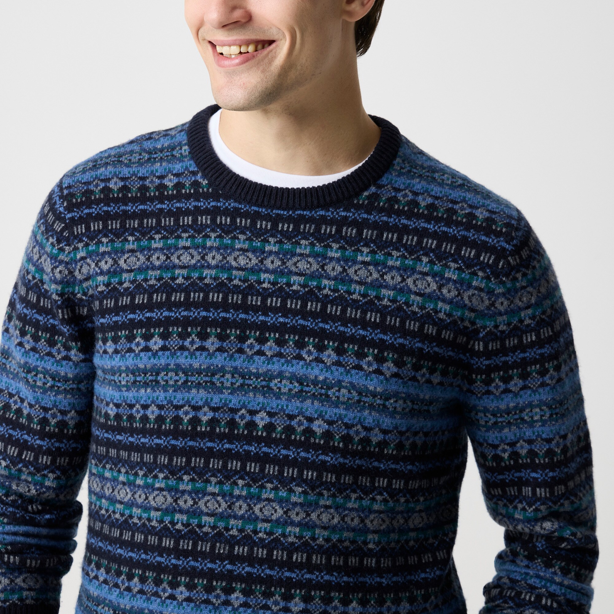 Fair Isle sweater in supersoft lambswool blend