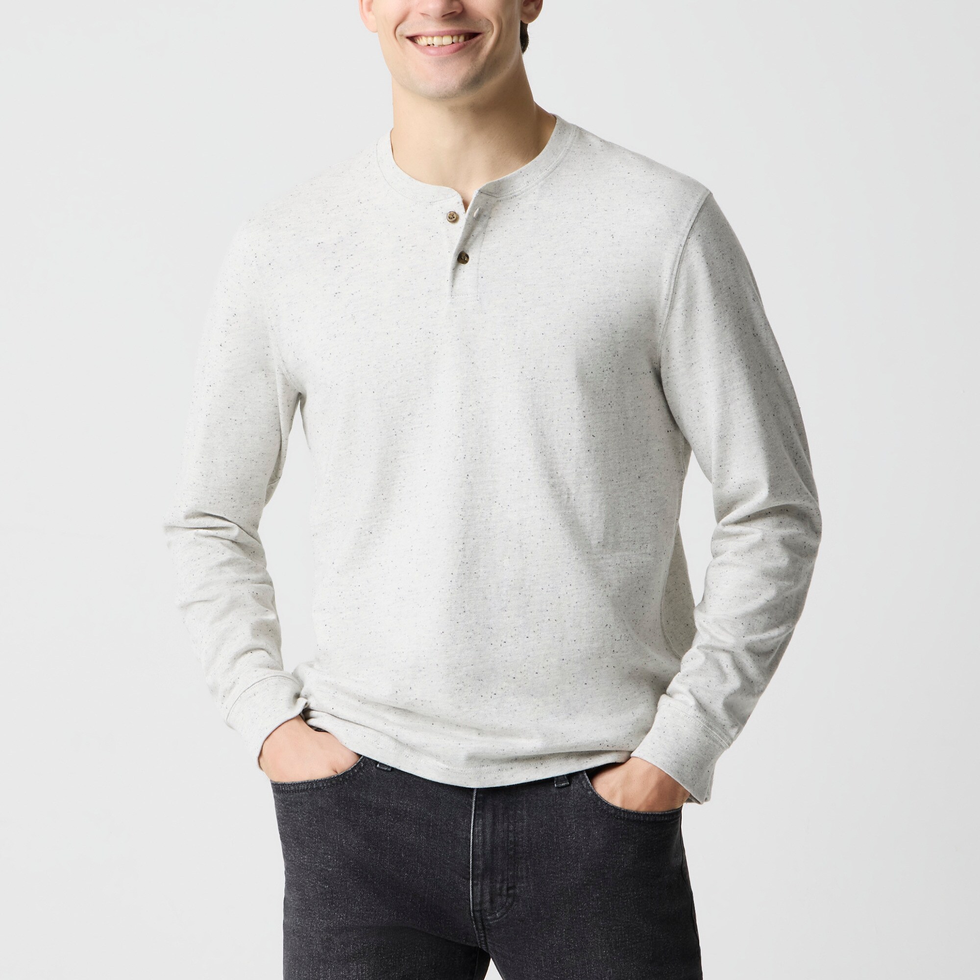 Long-sleeve rugby jersey henley