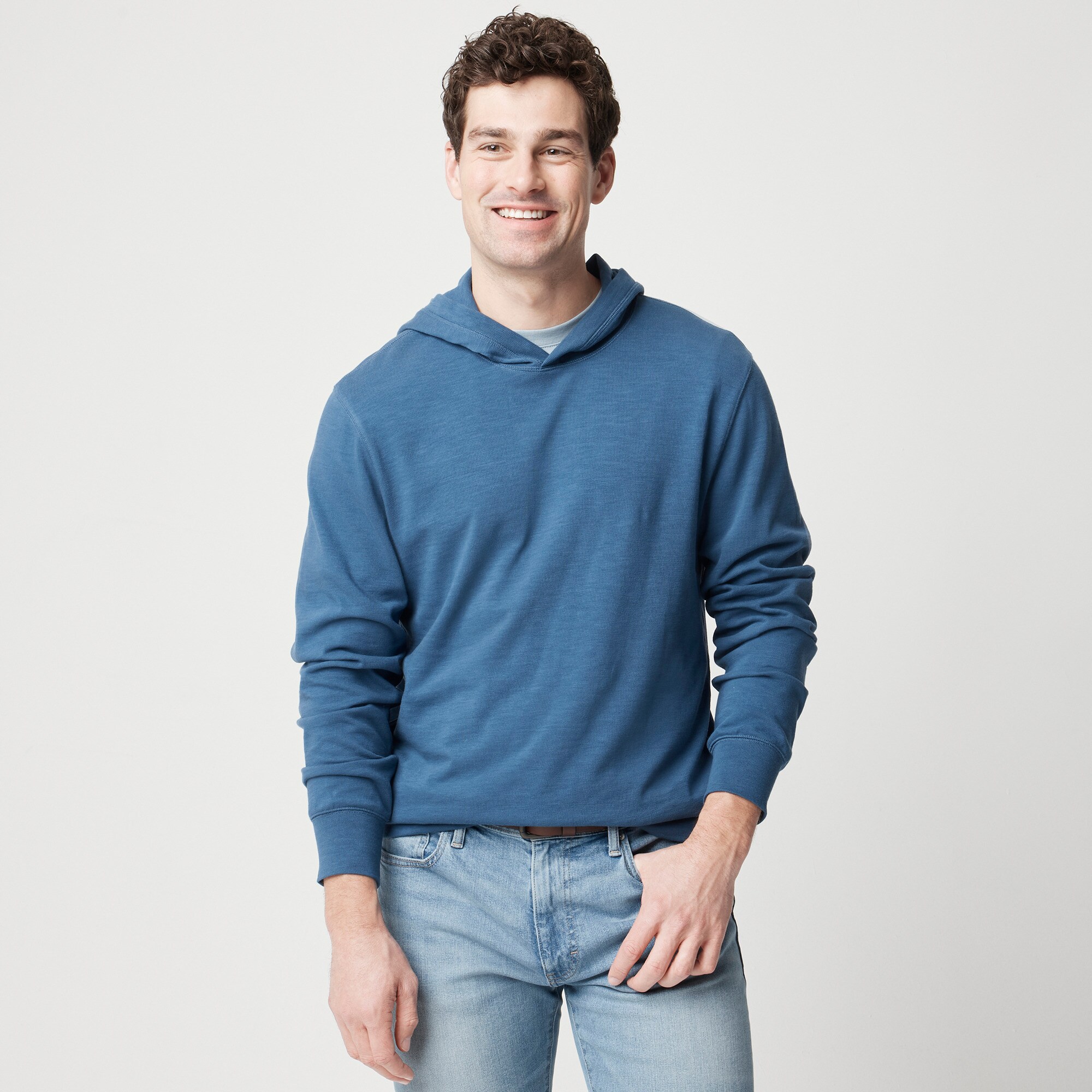 Slub cotton hoodie