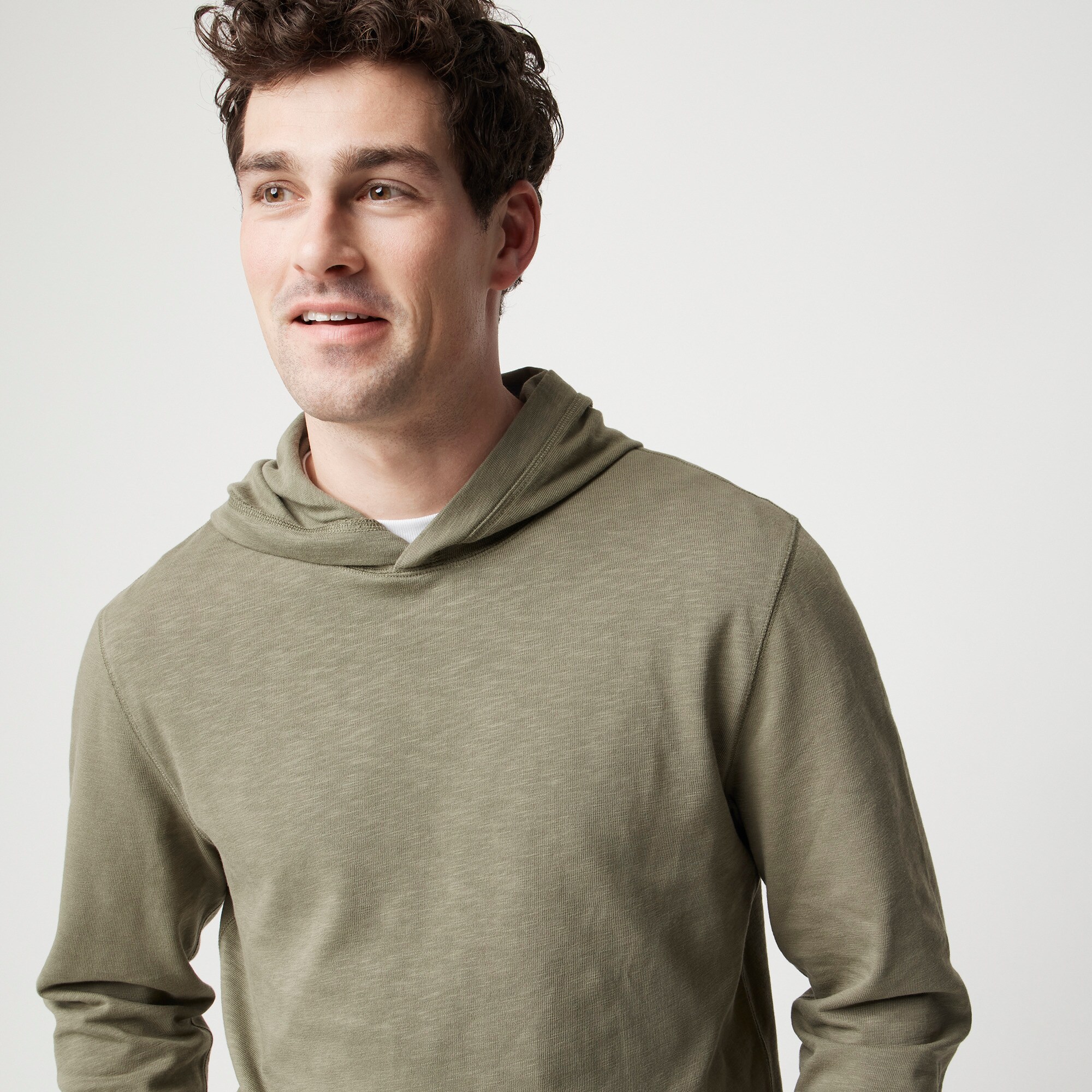 mens Slub cotton hoodie