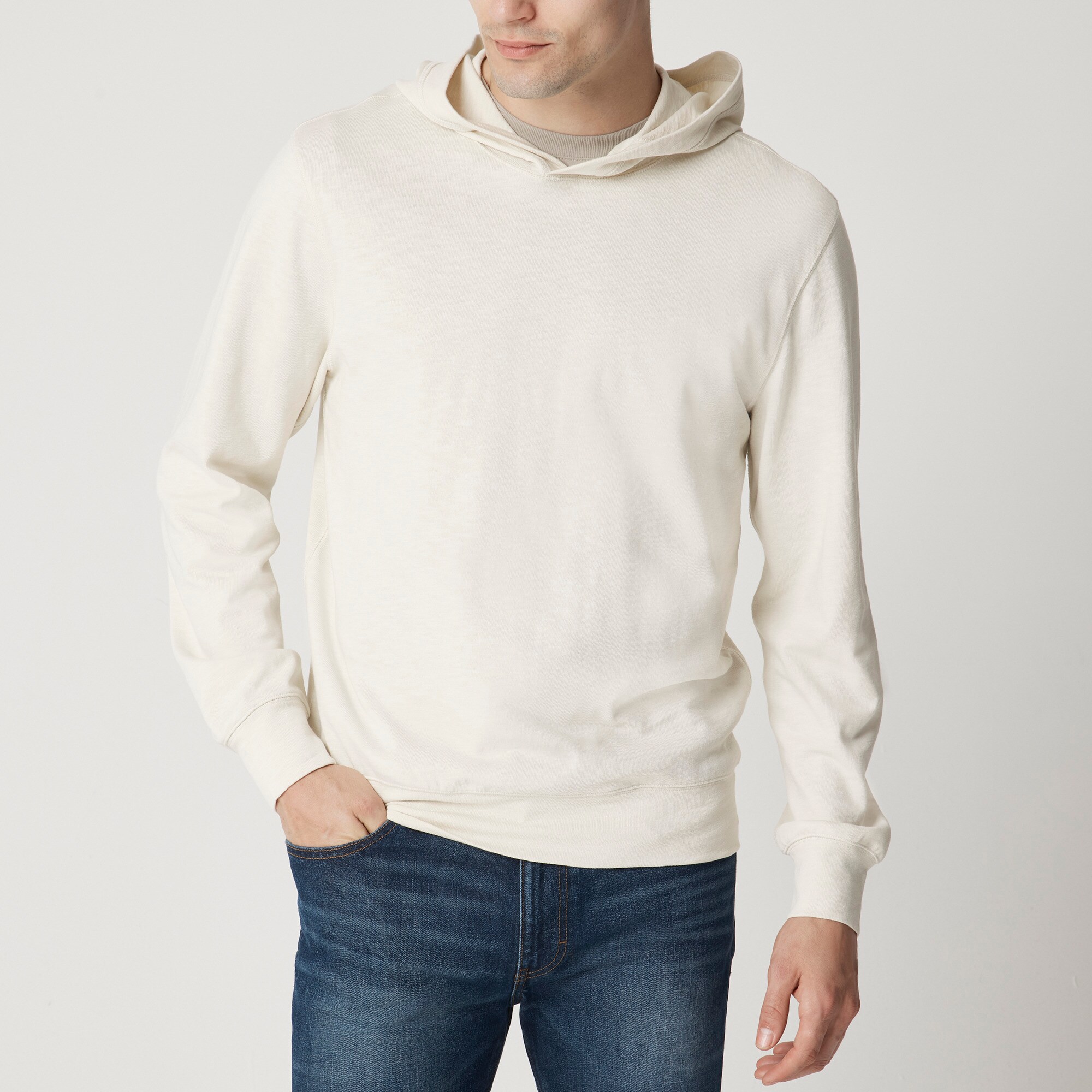mens Slub cotton hoodie