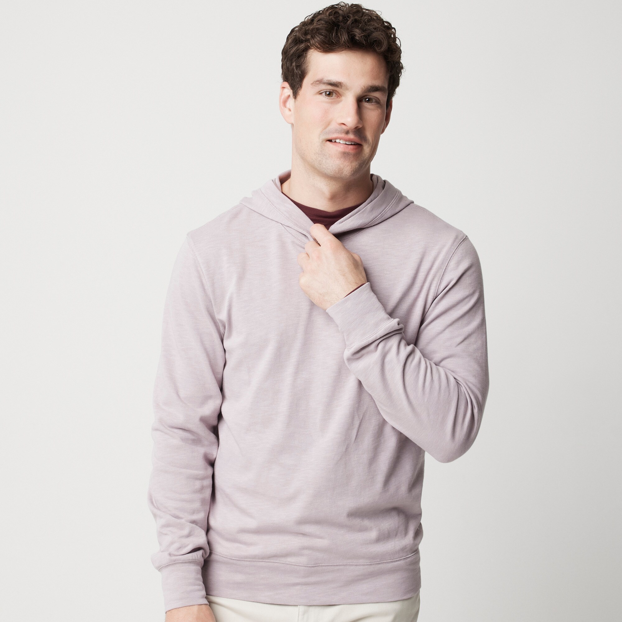 mens Slub cotton hoodie