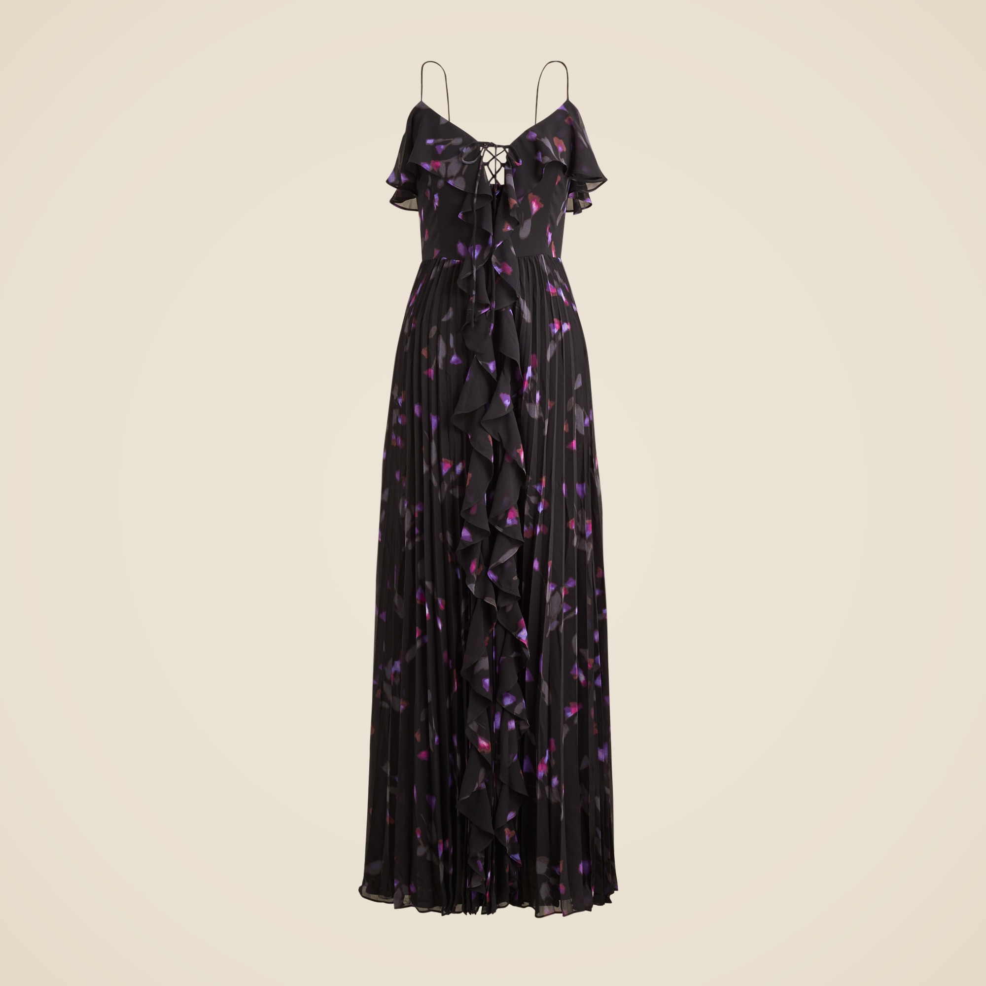  Collection chiffon ruffle dress in space floral print