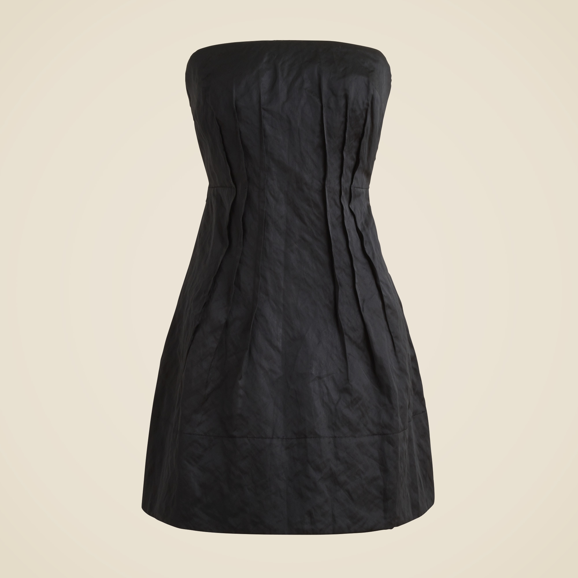 strapless j crew bridesmaid dress Pleated And Ruffle Cotton Twill Gown Black main image 0