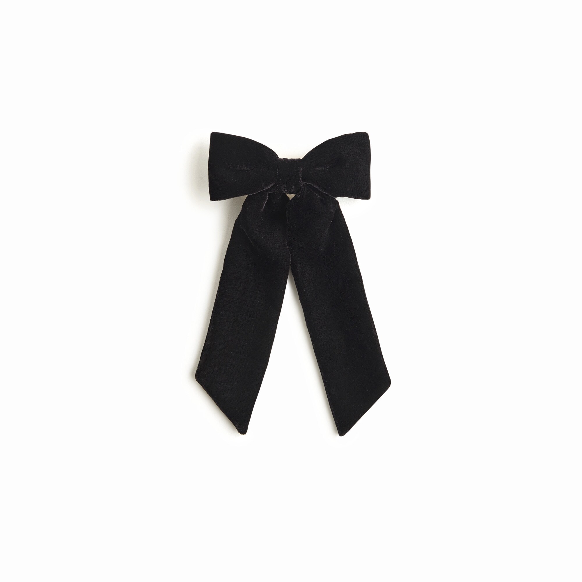 Velvet bow barrette