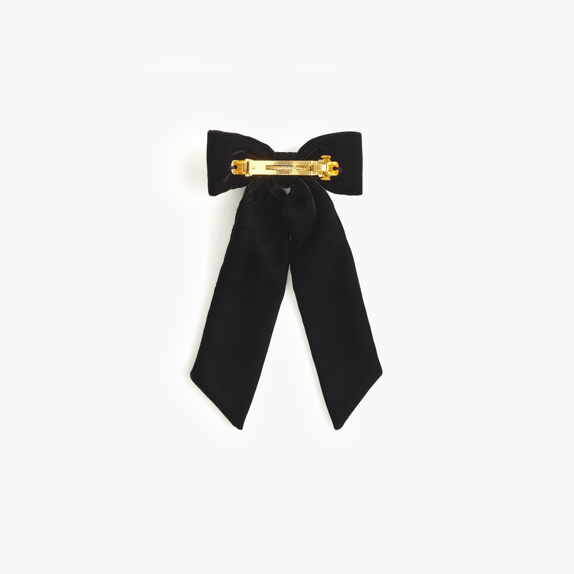 Velvet bow barrette