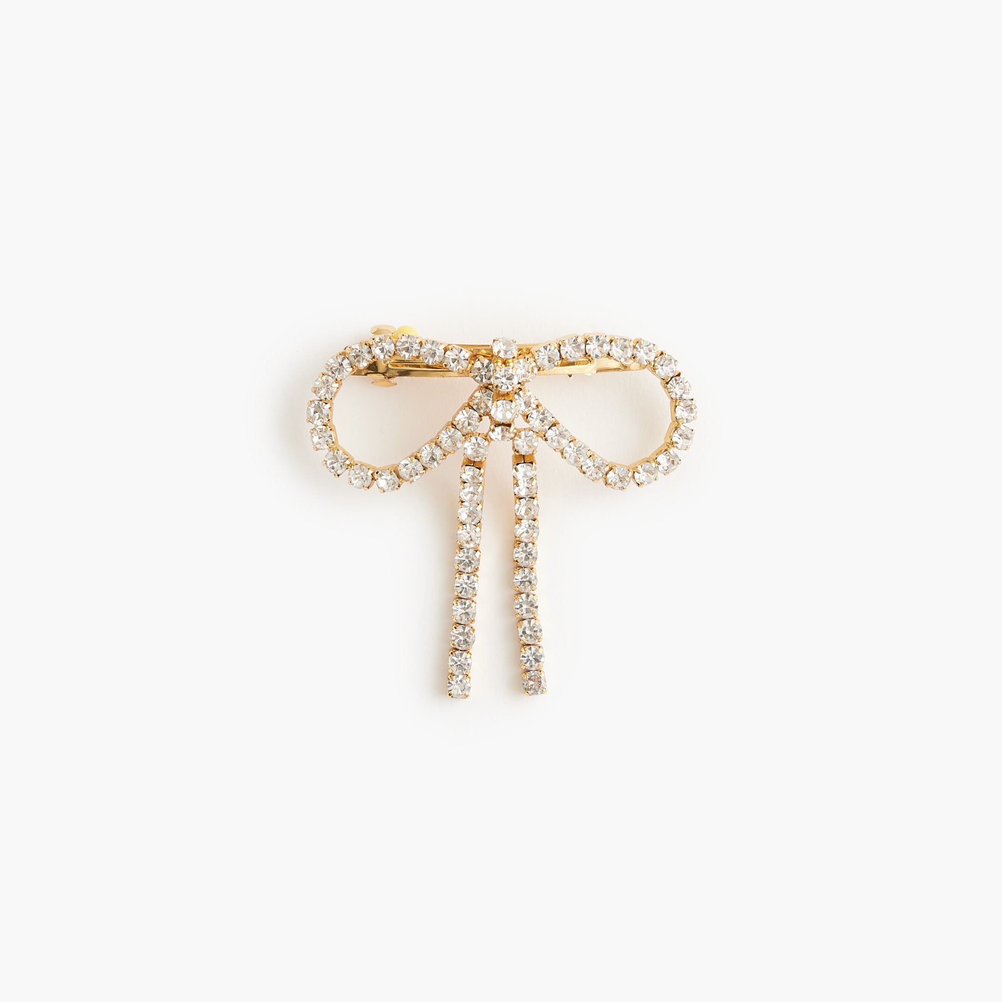 crystal pav&eacute; bow hair barrette for women