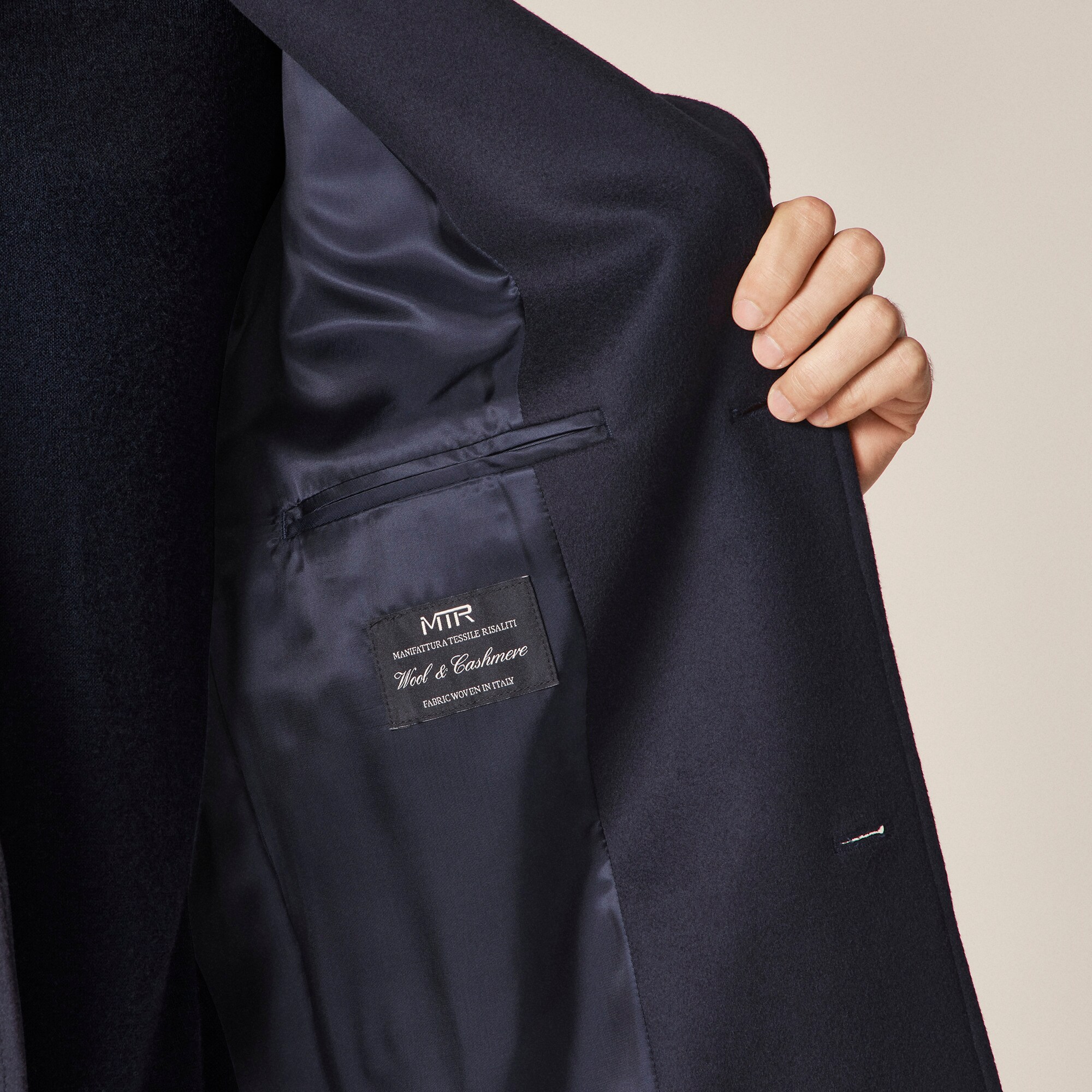 Rivington topcoat in Italian wool blend