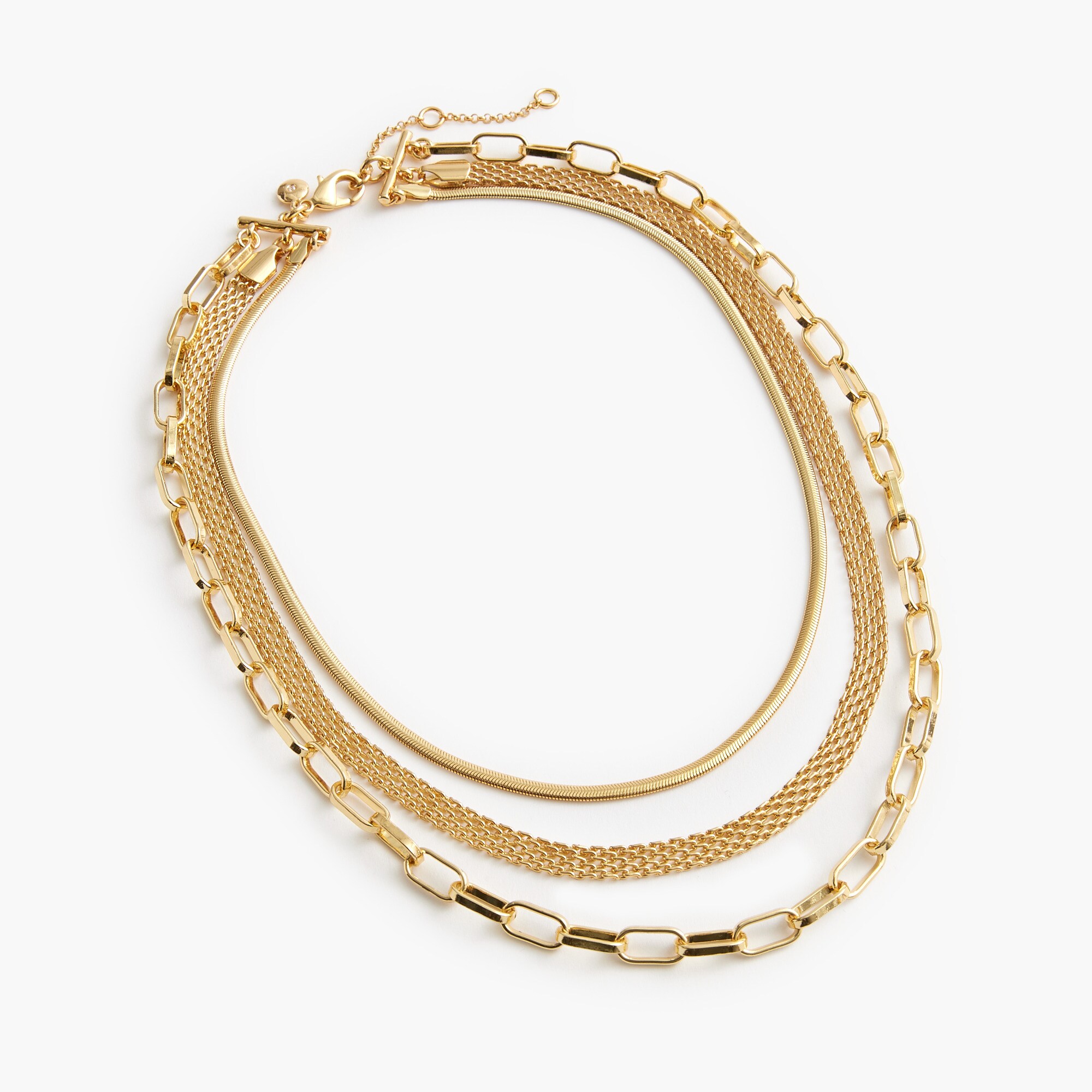  Multichain layered necklace