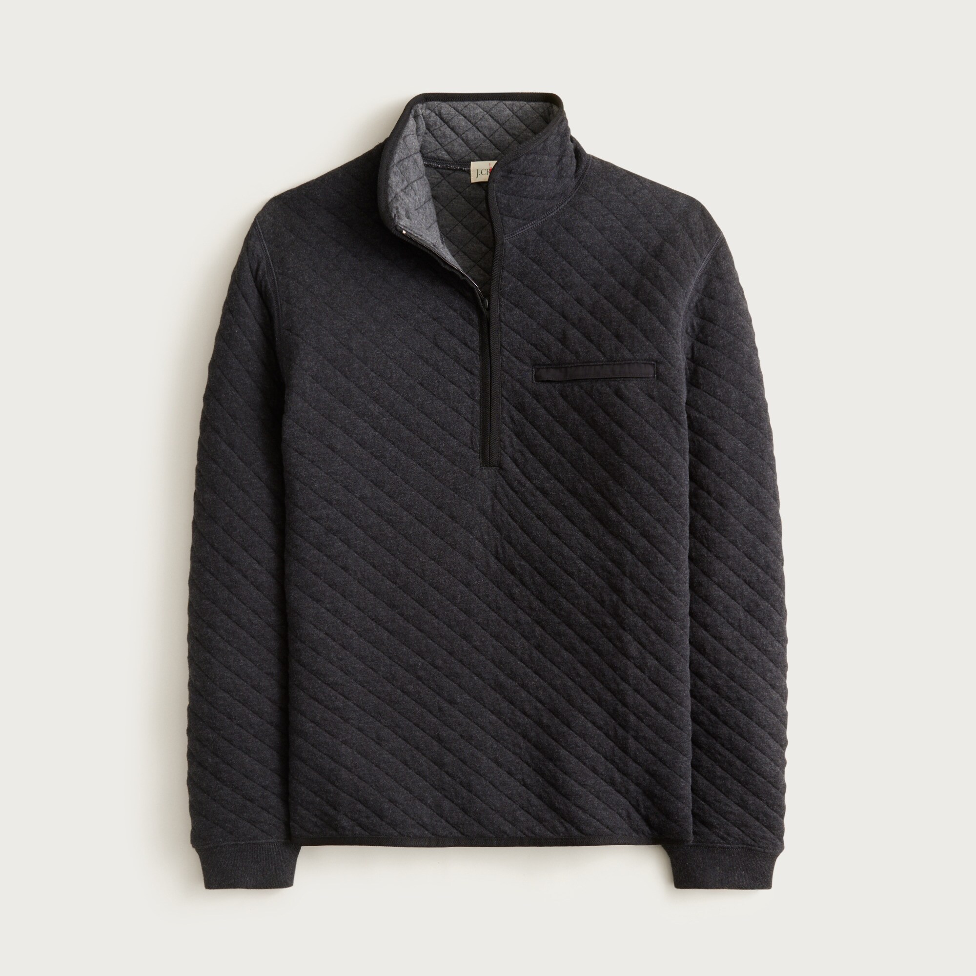Quilted quarter-zip pullover