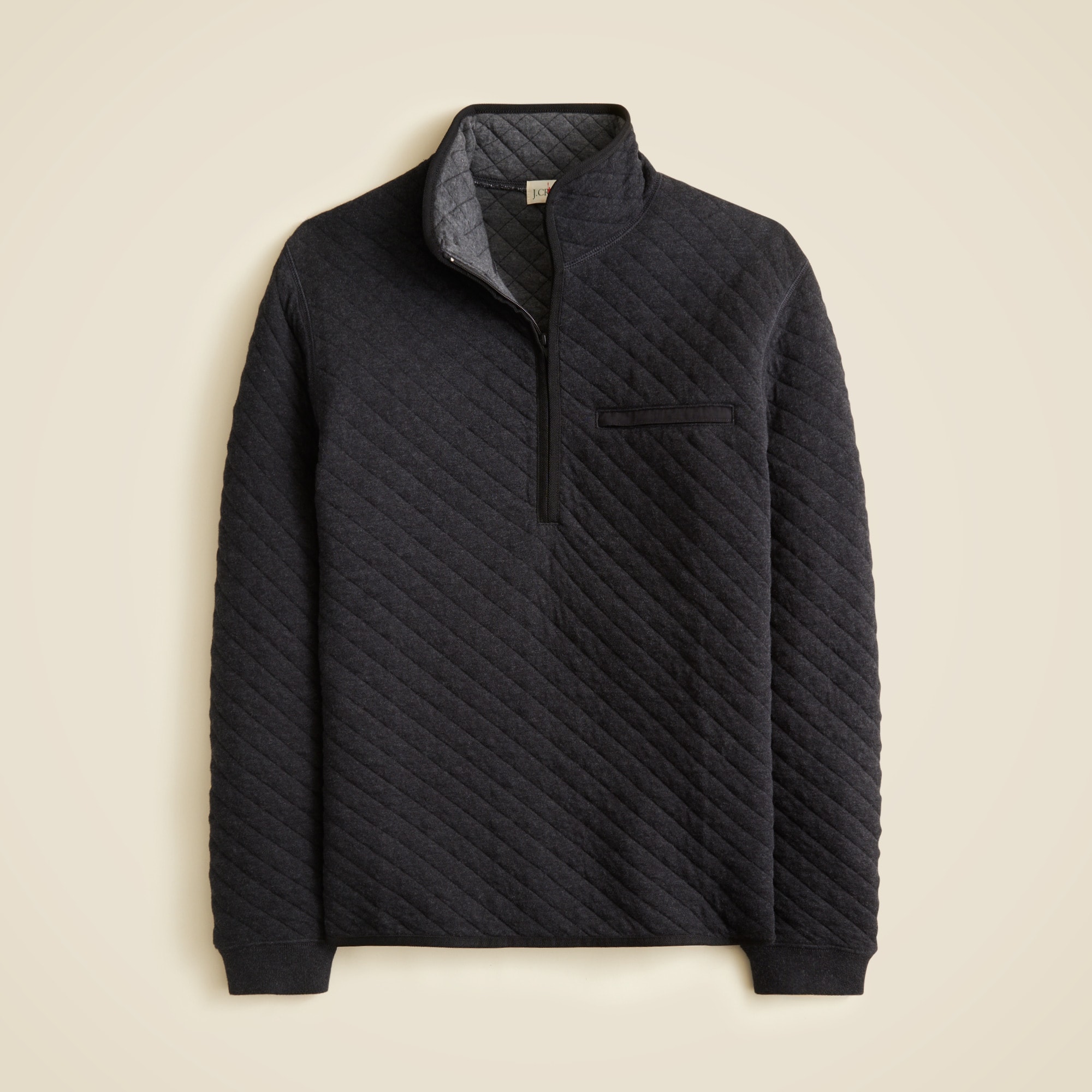 Quilted half-zip pullover