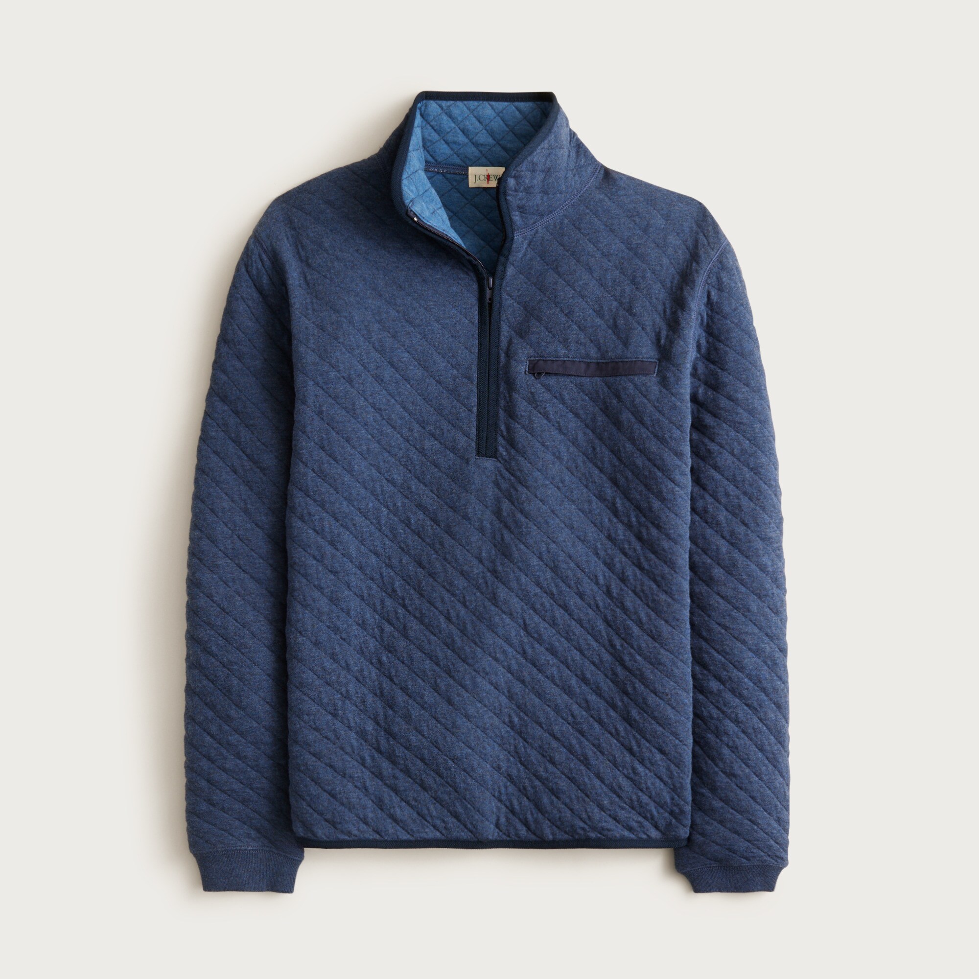  Quilted quarter-zip pullover