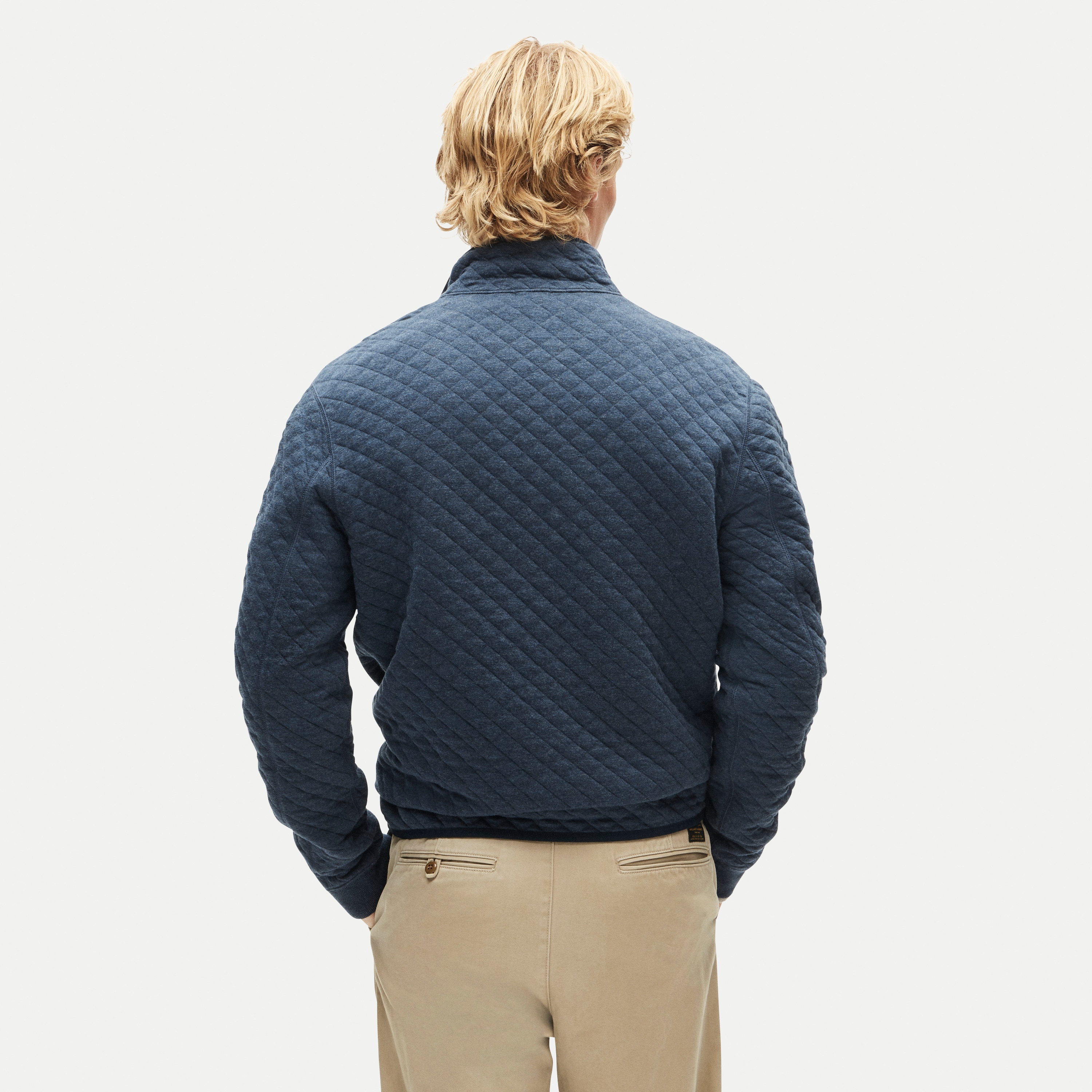 Quilted quarter-zip pullover