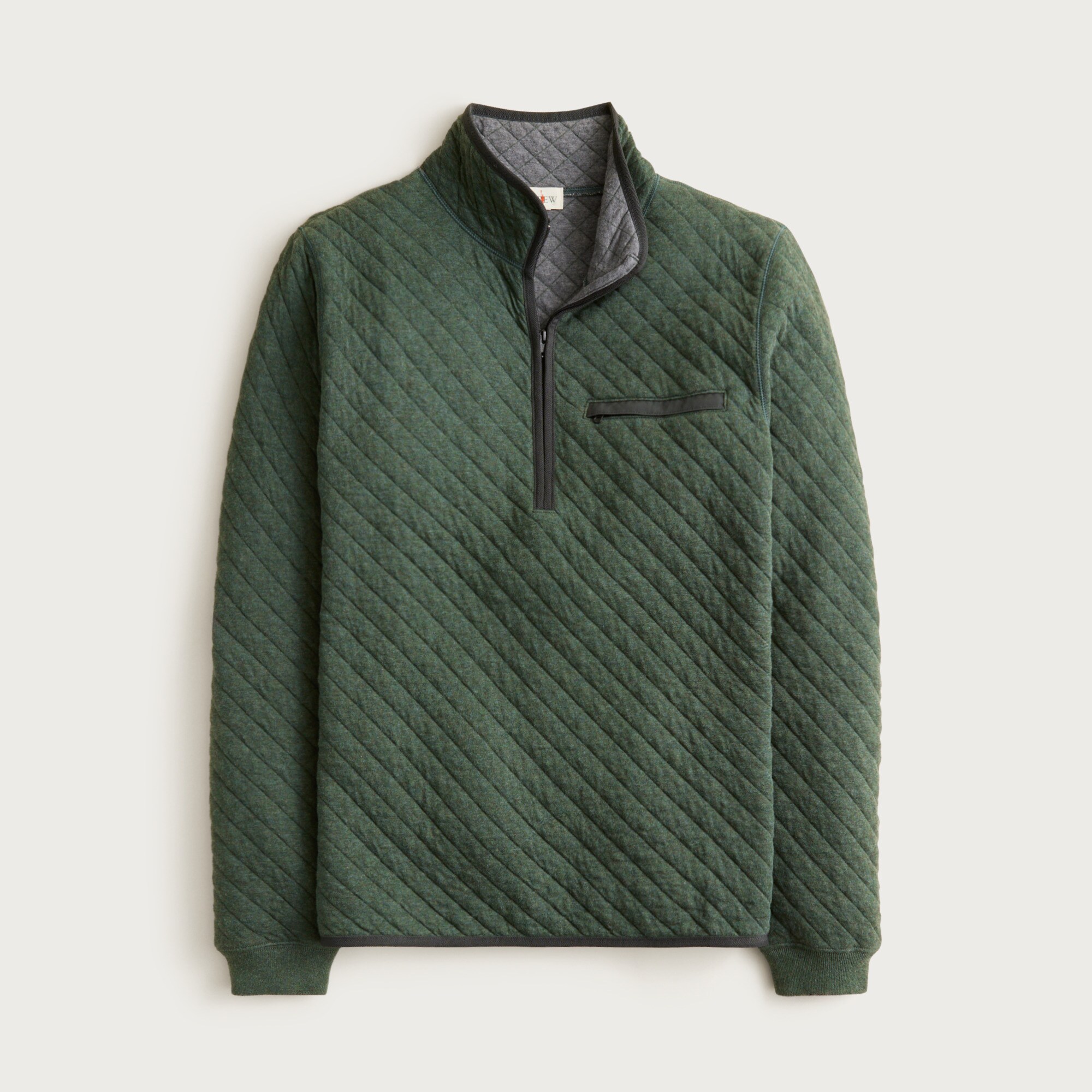  Quilted quarter-zip pullover