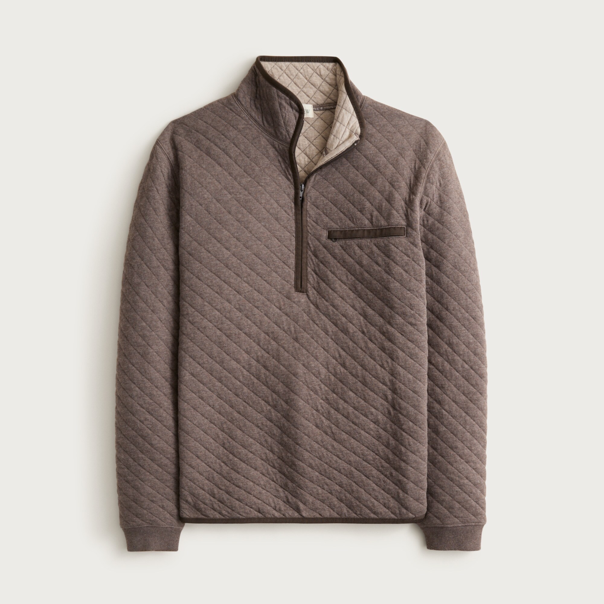mens Quilted half-zip pullover