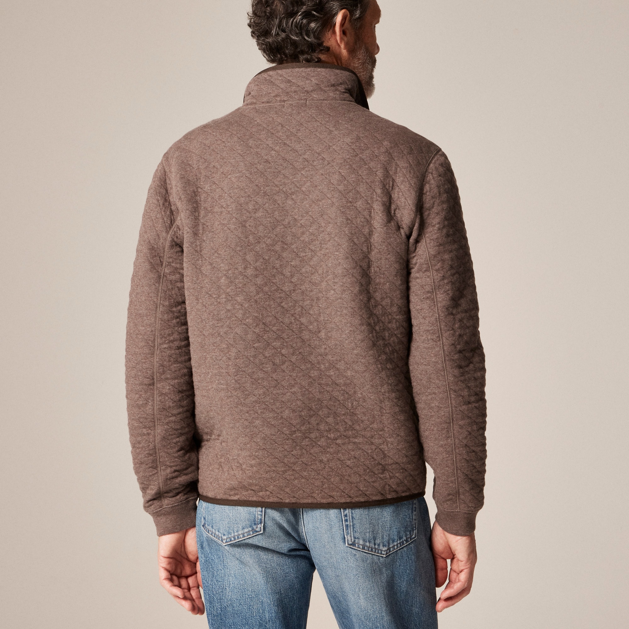 Quilted Quarter-zip Pullover For Men | J.Crew