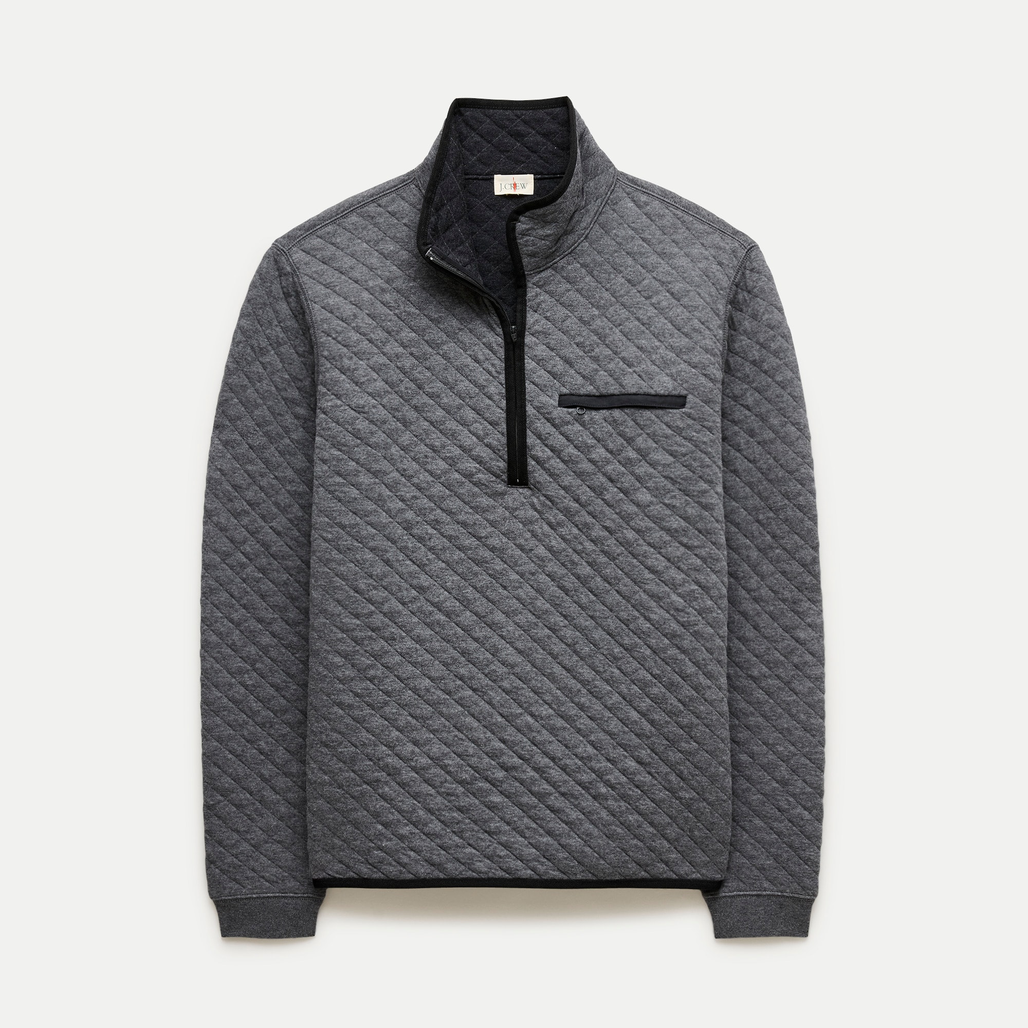 Quilted quarter-zip pullover