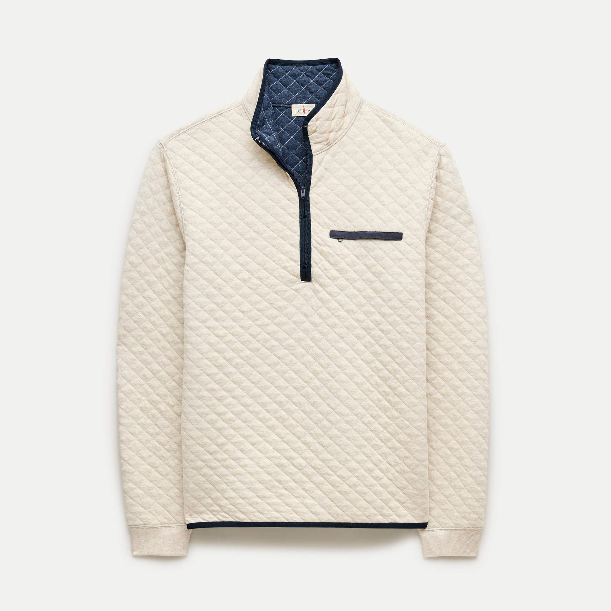 Quilted quarter-zip pullover