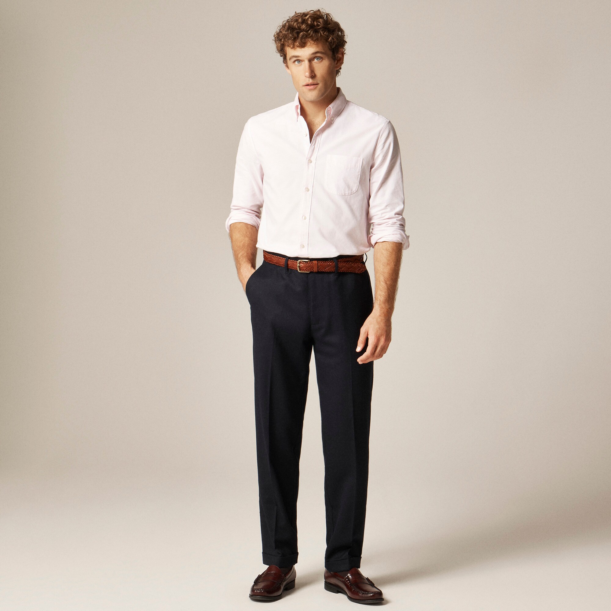 Classic creased wool trouser