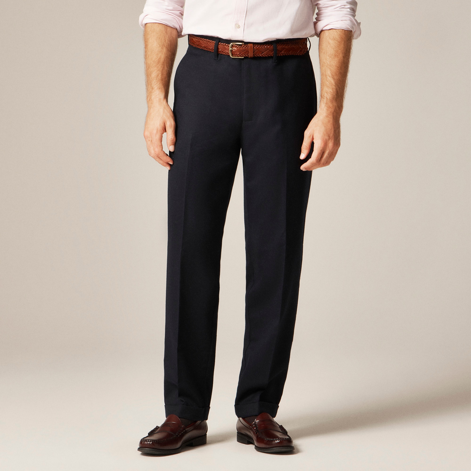Classic Creased Wool Trouser For Men | J.Crew