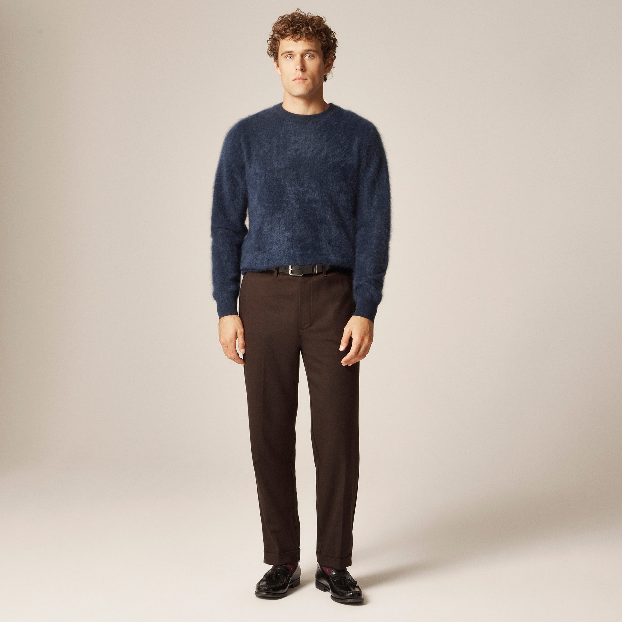 Classic creased wool trouser