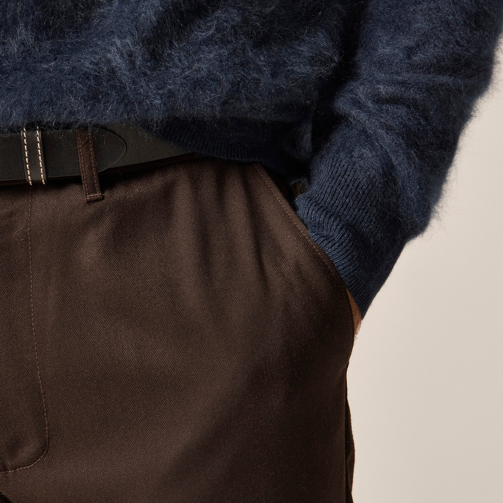 Classic creased wool trouser