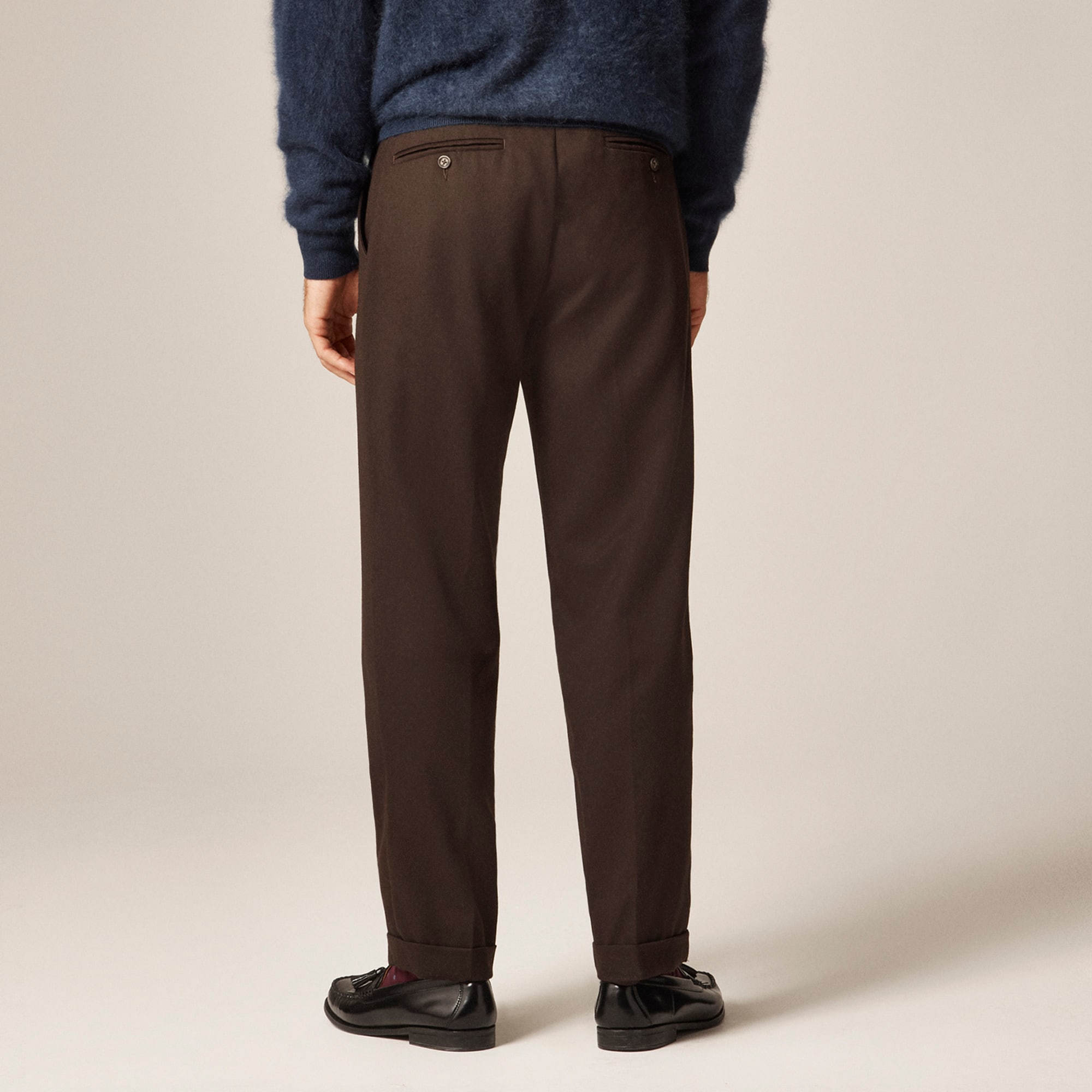Classic Creased Wool Trouser For Men | J.Crew