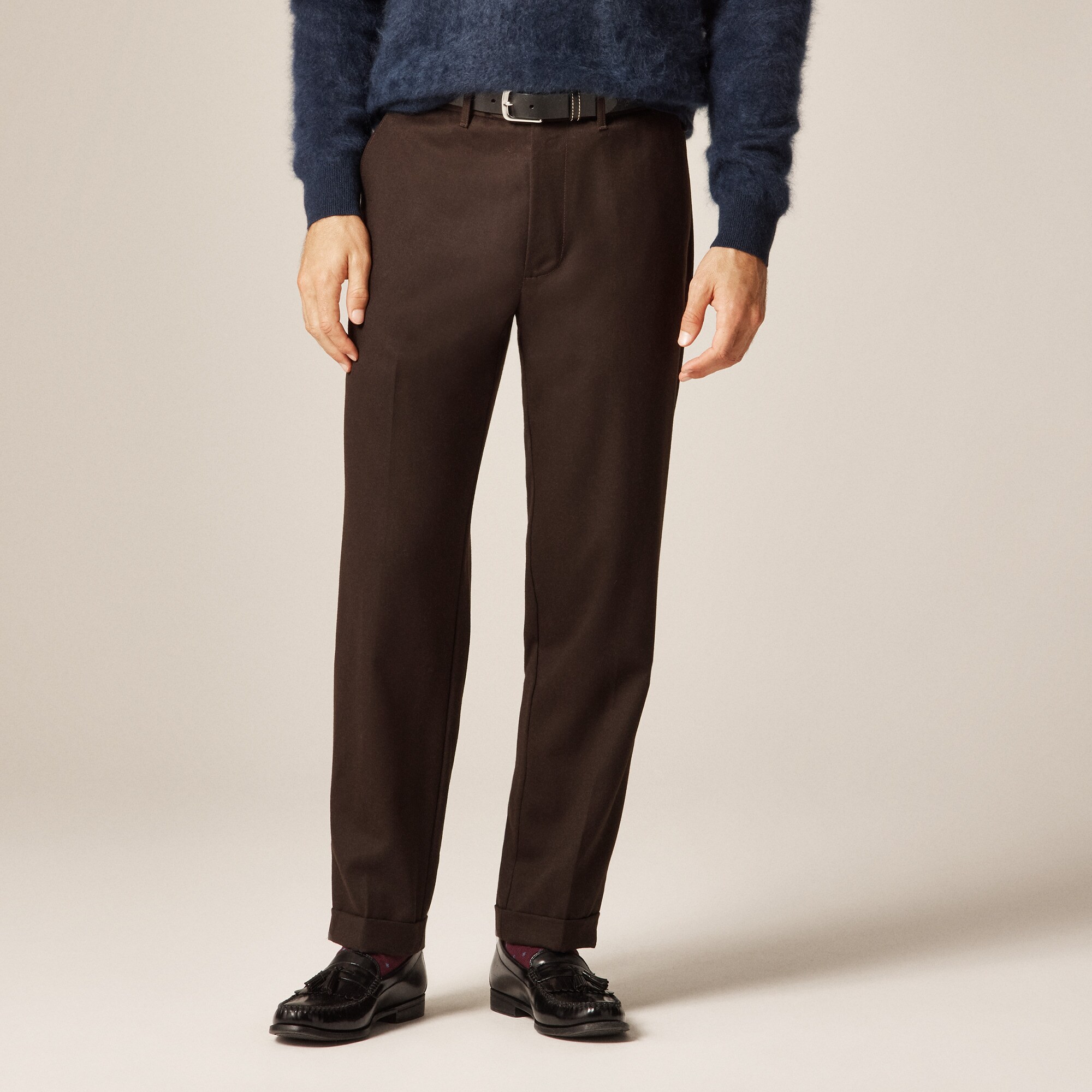 Classic creased wool trouser