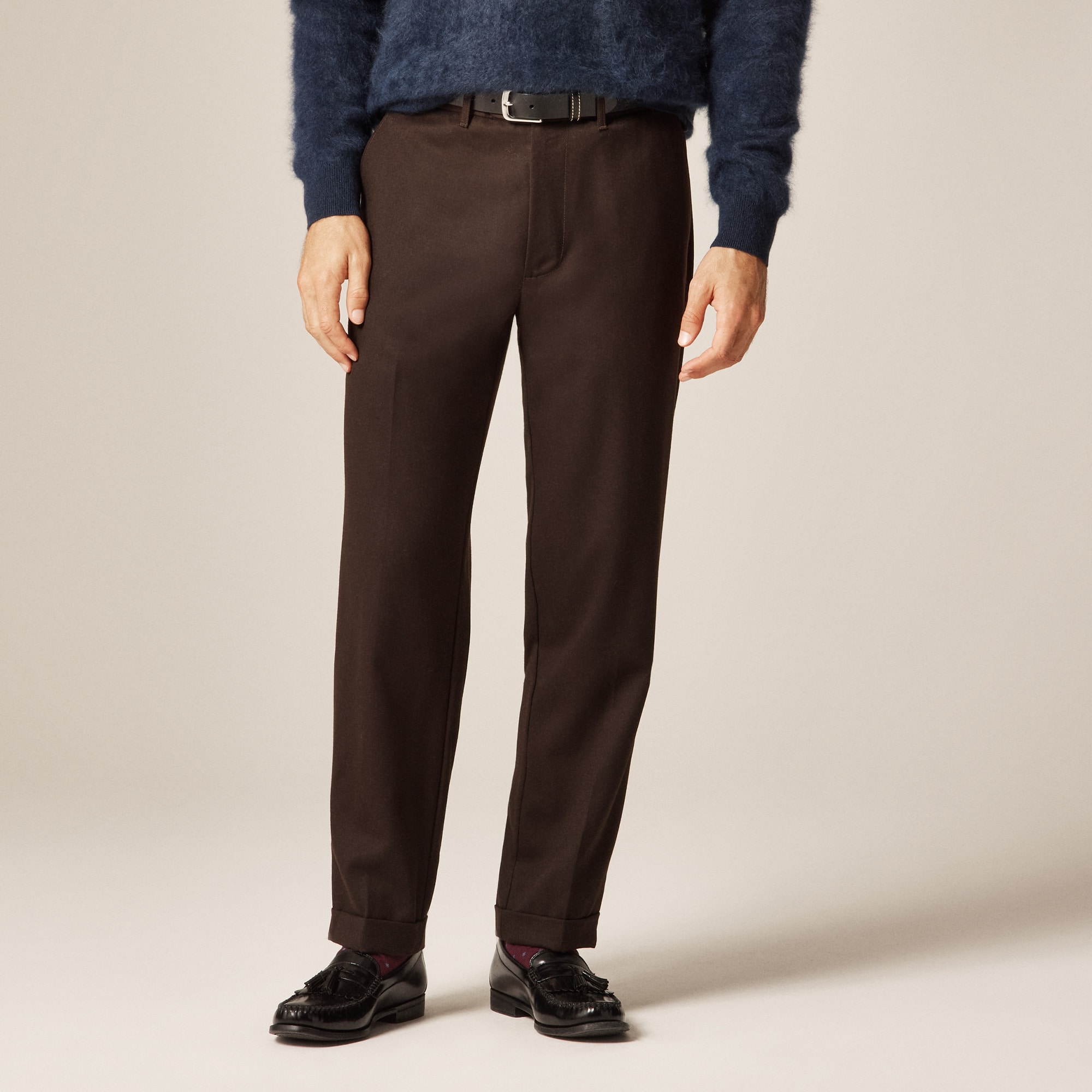 Classic creased wool trouser