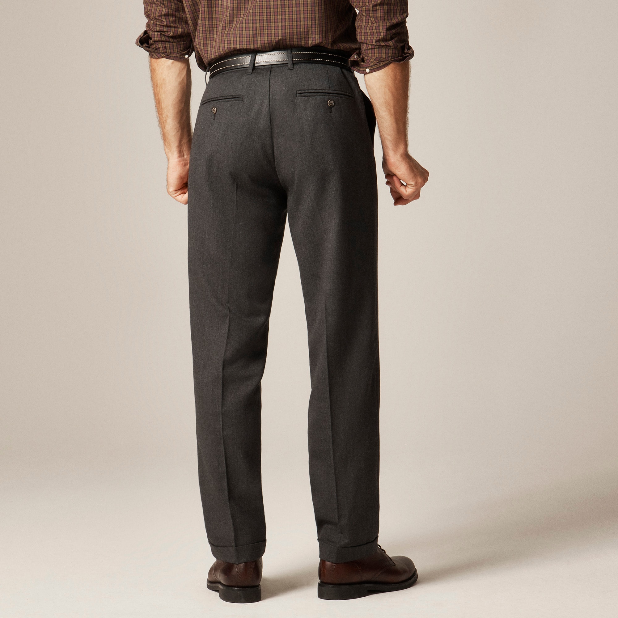 Classic Creased Wool Trouser For Men | J.Crew