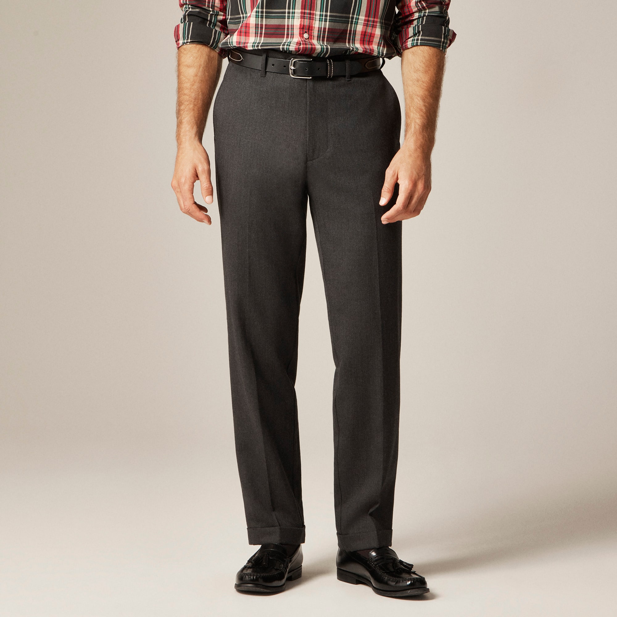 Classic creased wool trouser