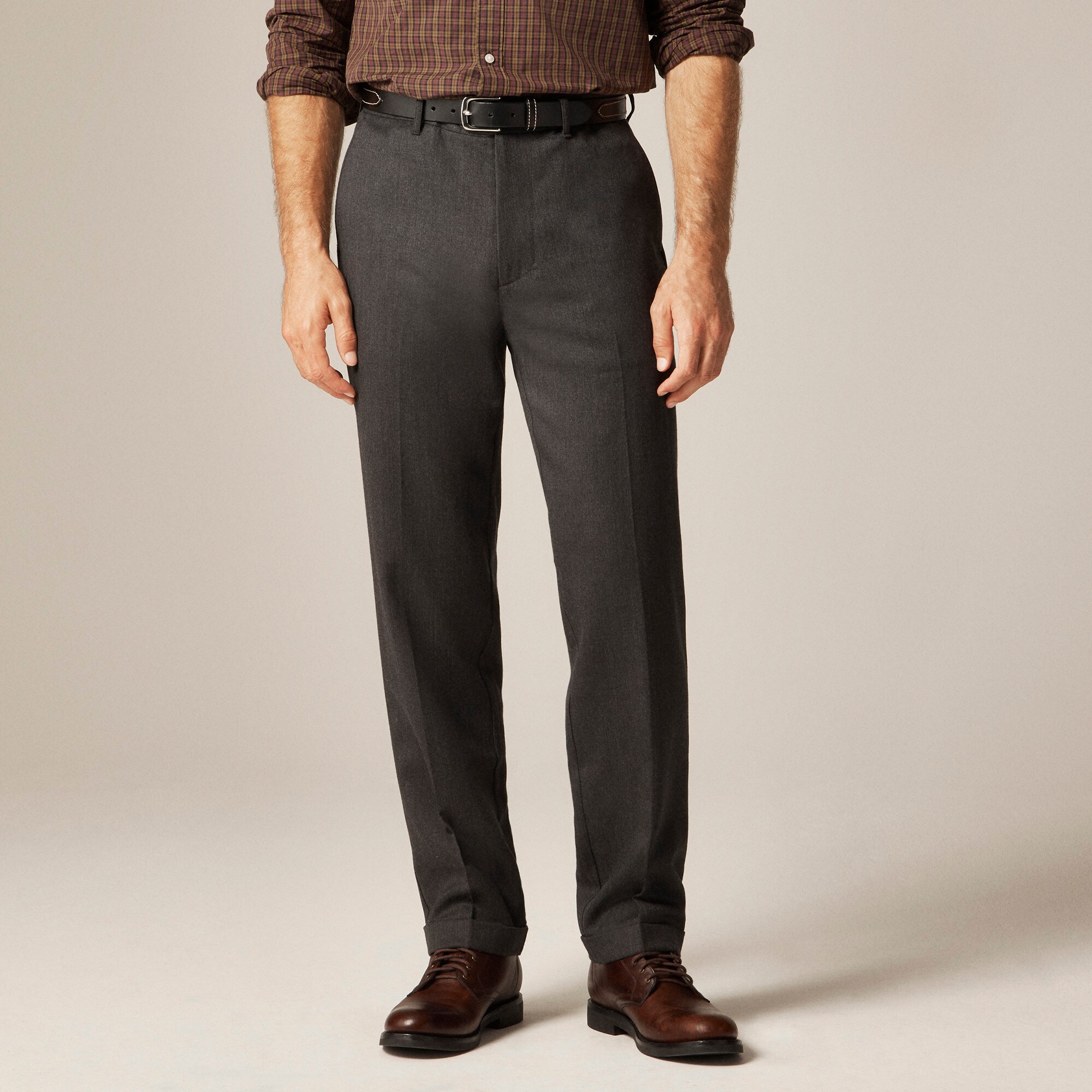 Classic Creased Wool Trouser For Men | J.Crew